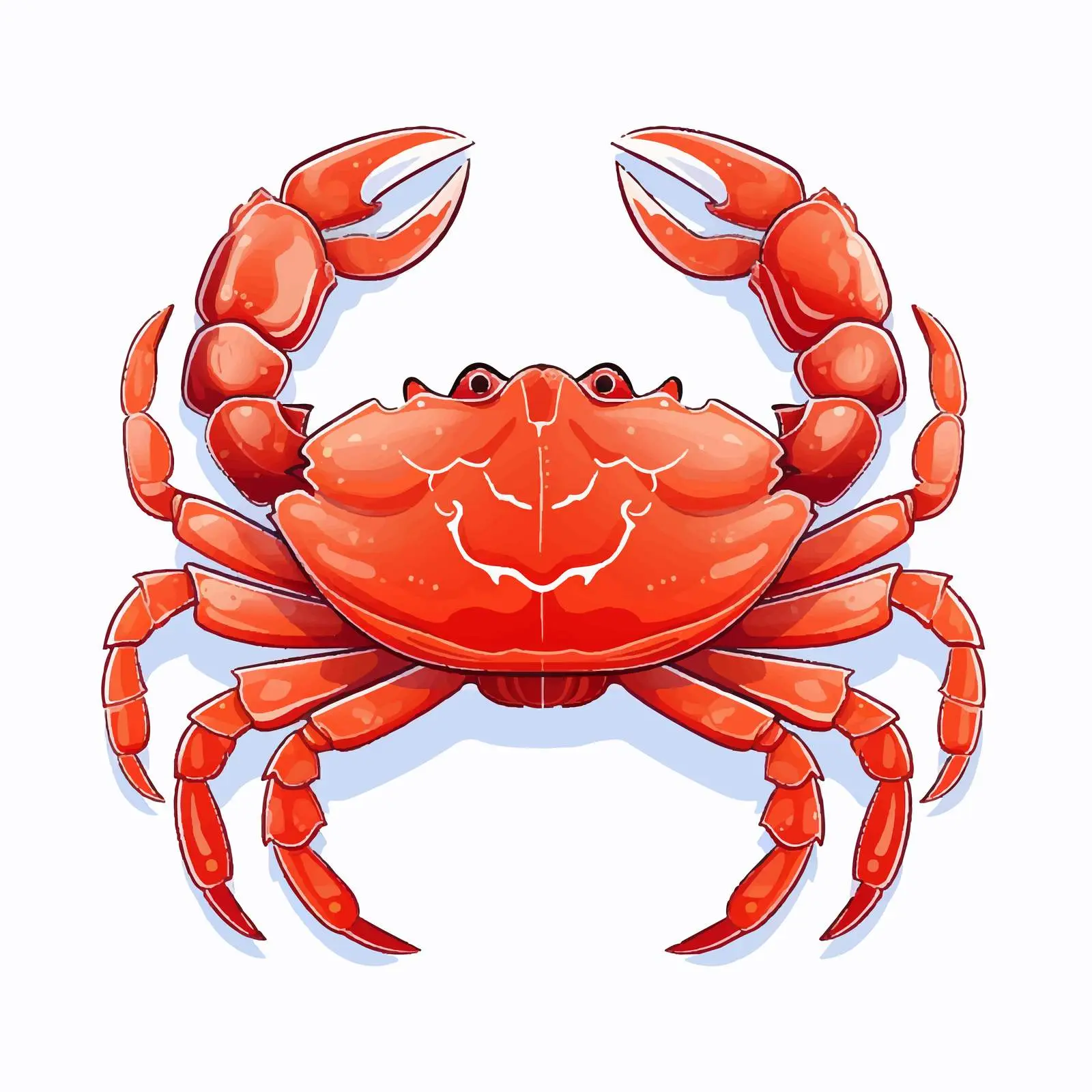 Crab Line Vector Illustration on White Background — free download from Dotvec