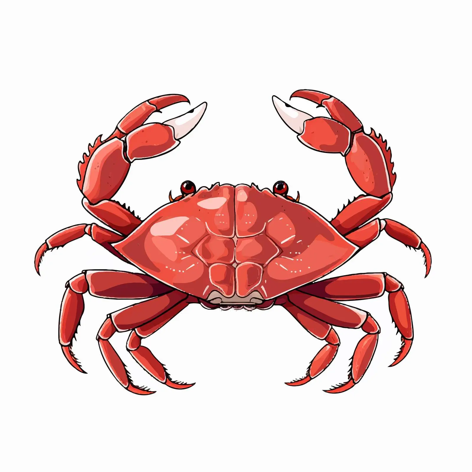 Outline Crab Vector Illustration on White Background — free download from Dotvec