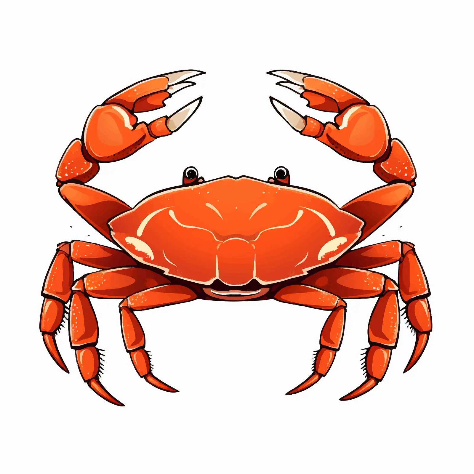 Crab Vector Outline Illustration on White Background — free download from Dotvec