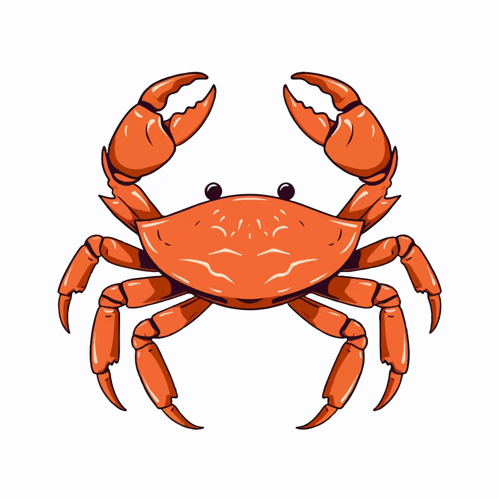 Outline Vector Illustration of Crab on White Background – free crab illustration image from Dotvec