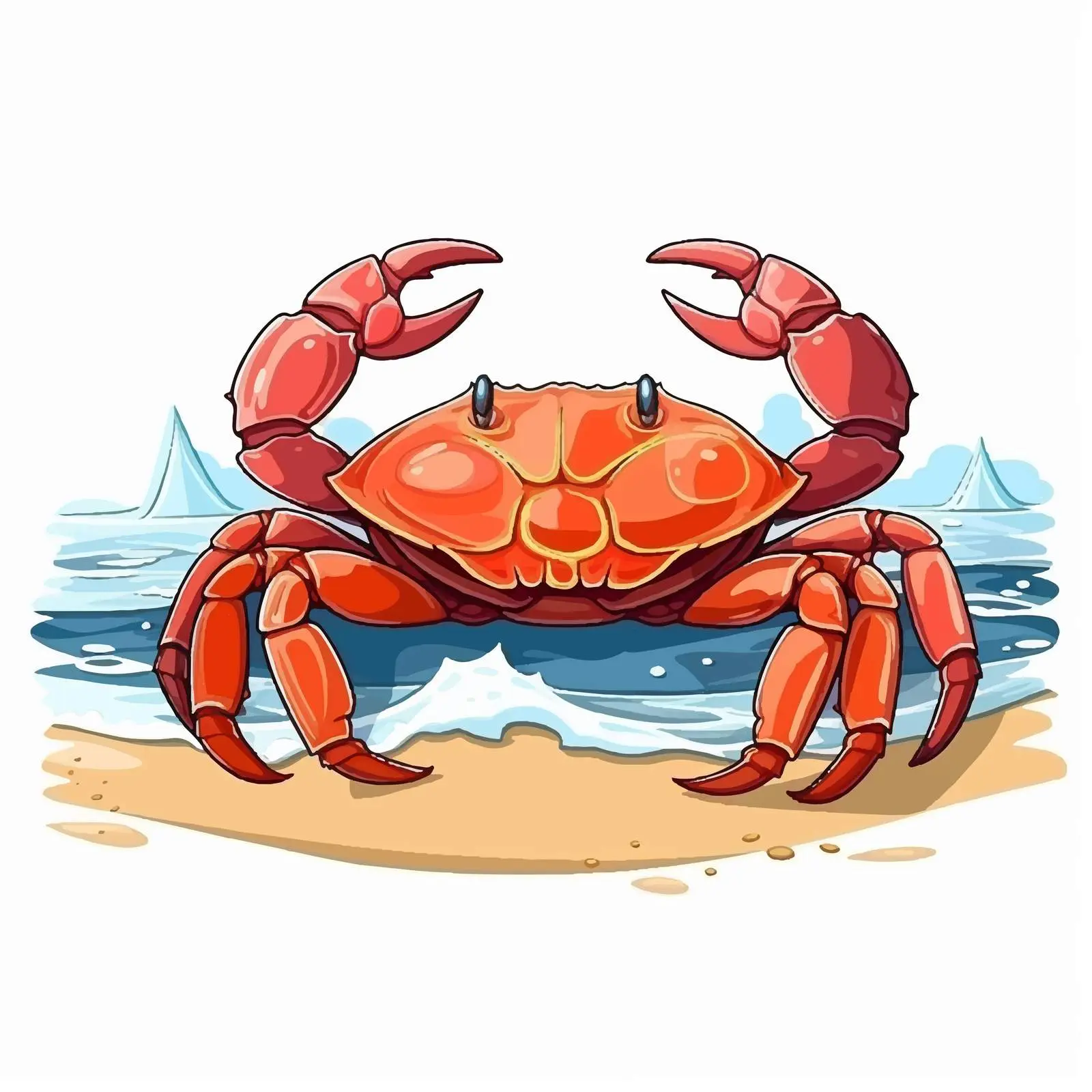 Cartoon Crab Vector Icon Illustration — free download from Dotvec