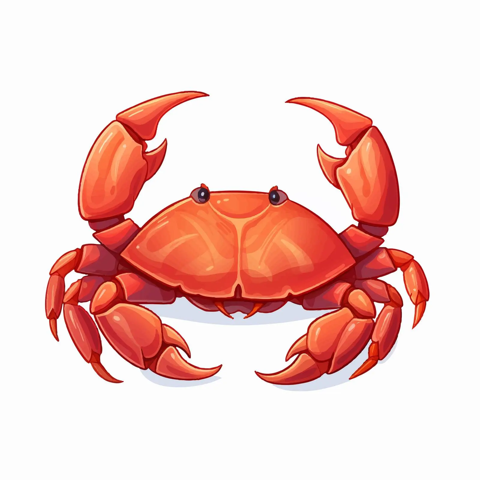 Cartoon Crab Vector Illustration Isolated Design – free prawn image from Dotvec