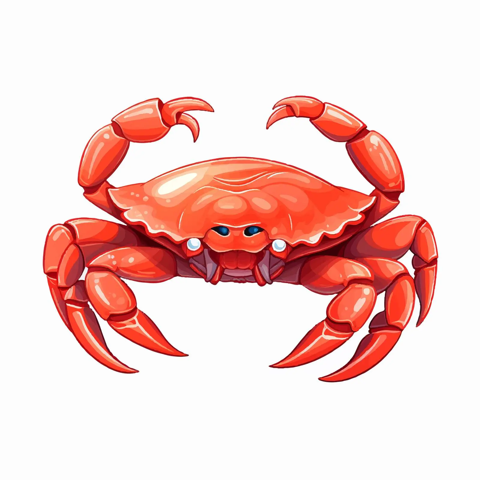 Cartoon Crab Vector Icon Illustration — free download from Dotvec