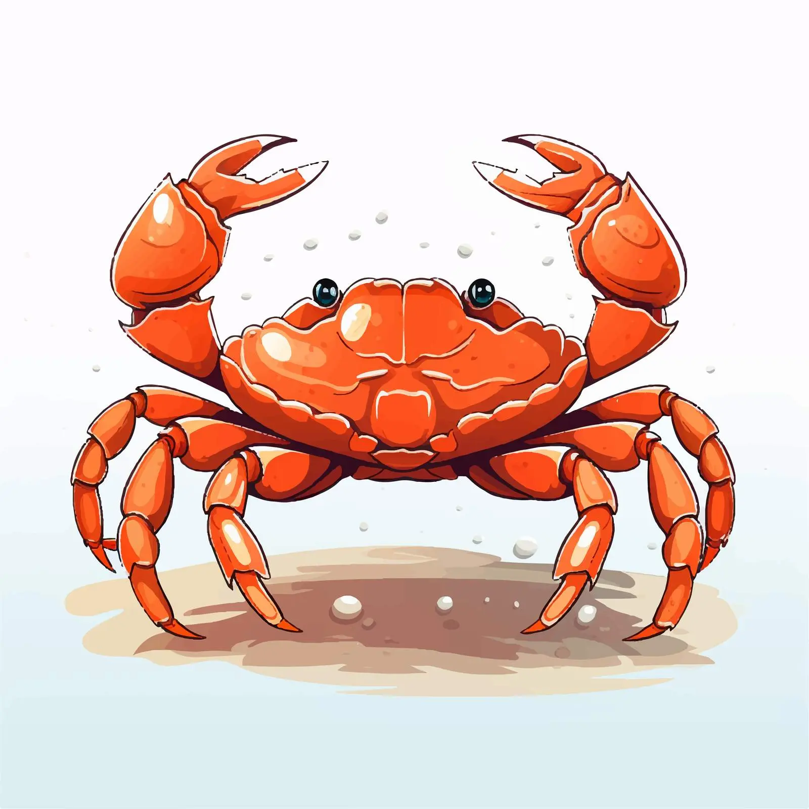Cartoon Crab Vector Illustration - Isolated Design — free download from Dotvec
