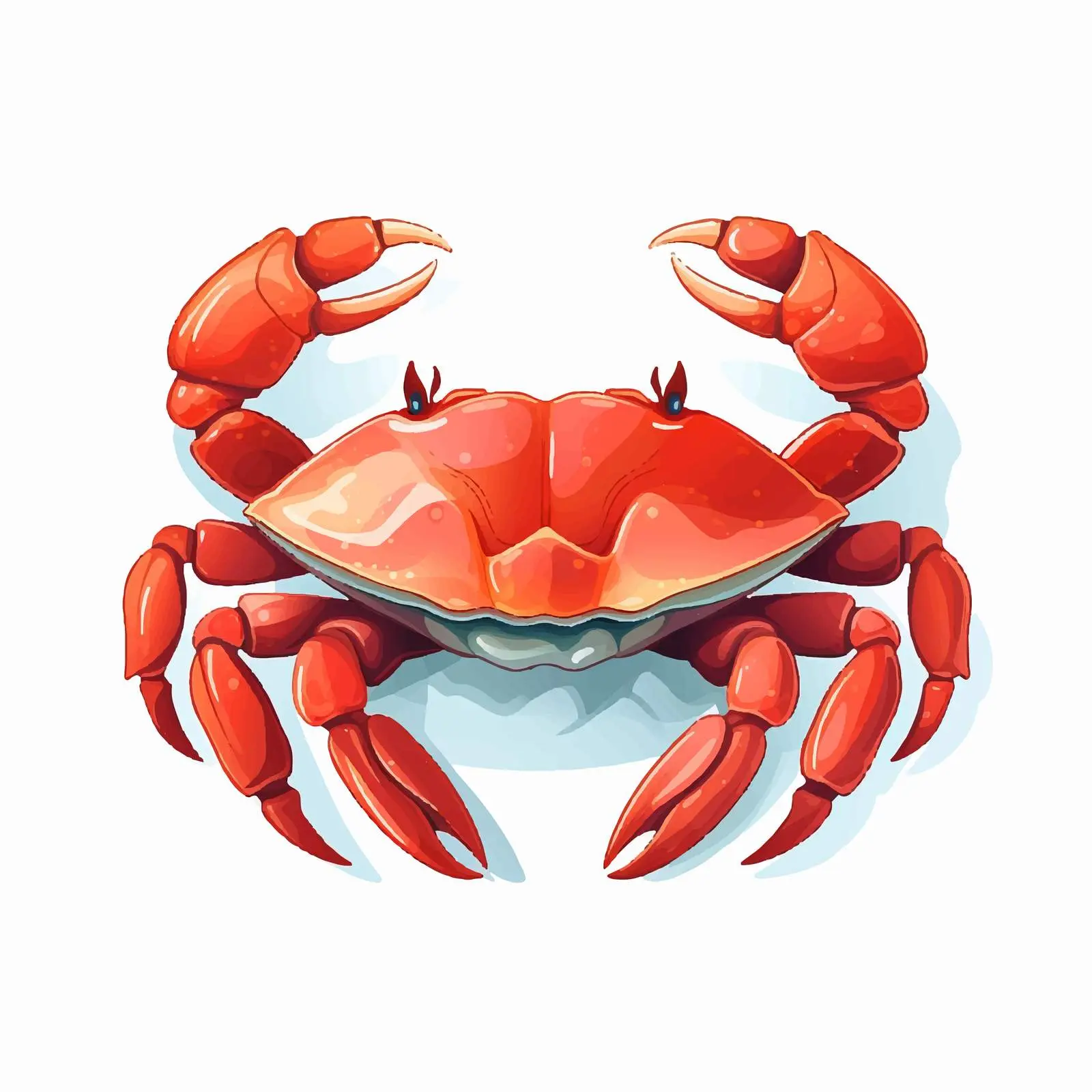 Cartoon Crab Vector Illustration Isolated Design — free download from Dotvec