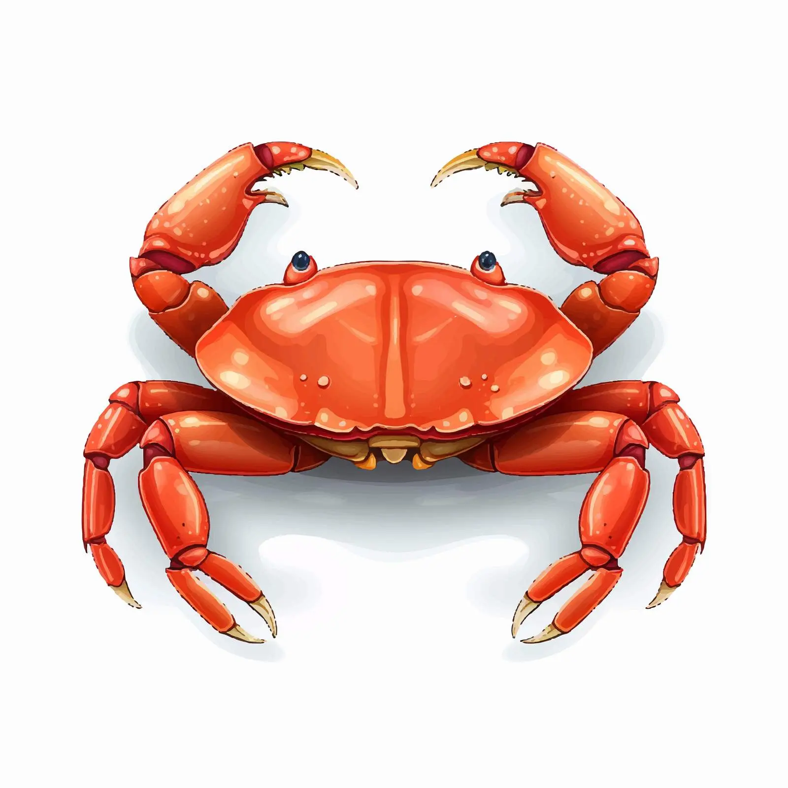 Top View Crab Vector Illustration on White Background – free seafood design image from Dotvec