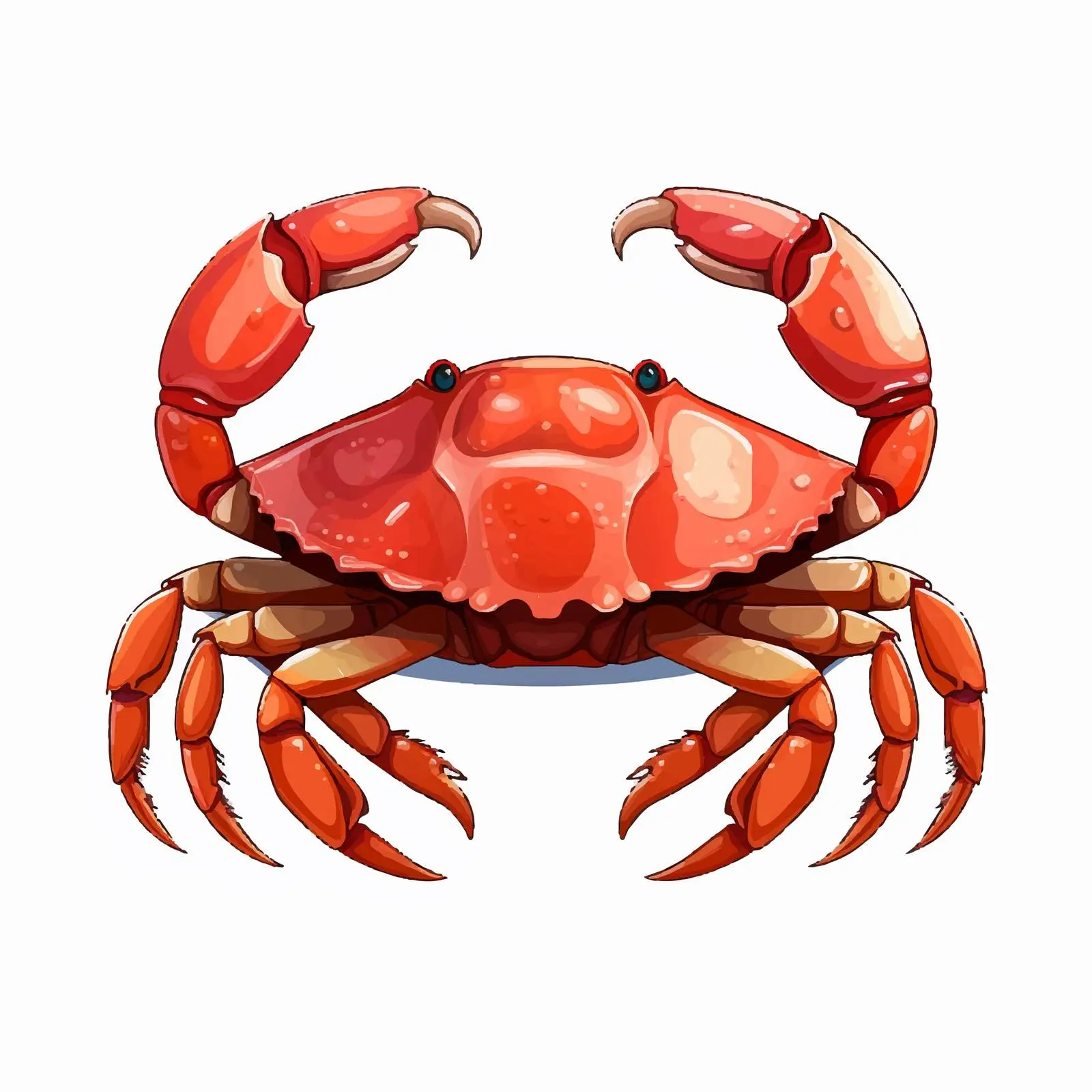 Top View Crab Vector Illustration on White Background — free download from Dotvec