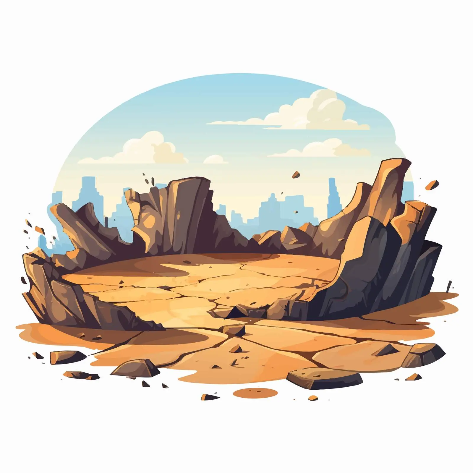 Cracked Ground After Earthquake with Fractures – free earth science image from Dotvec