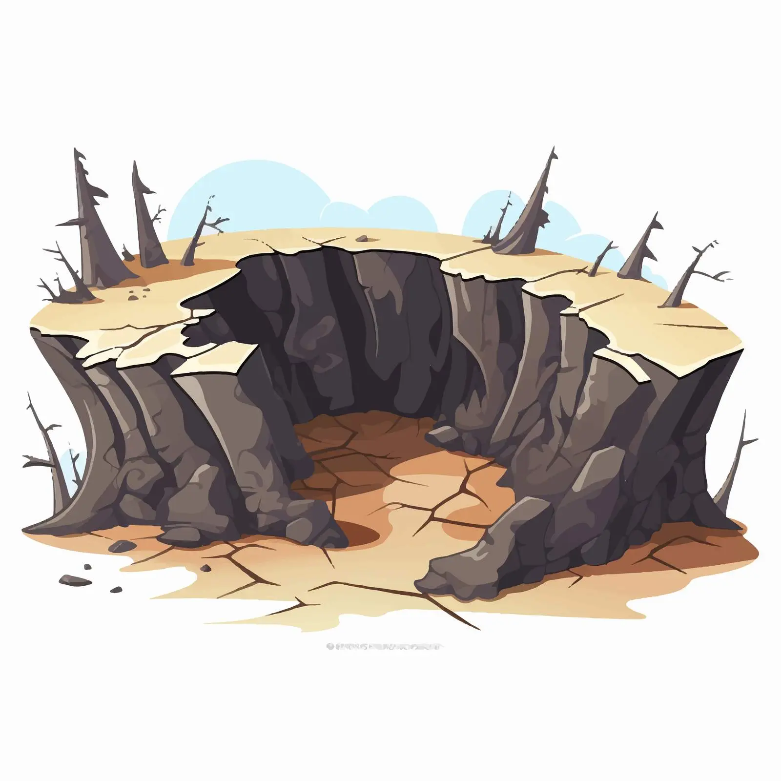 Cracked Ground After Earthquake with Fractures – free earth science image from Dotvec