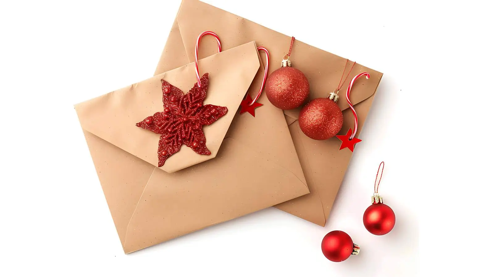 Craft Paper Envelope with Christmas Tree Decor — free download from Dotvec