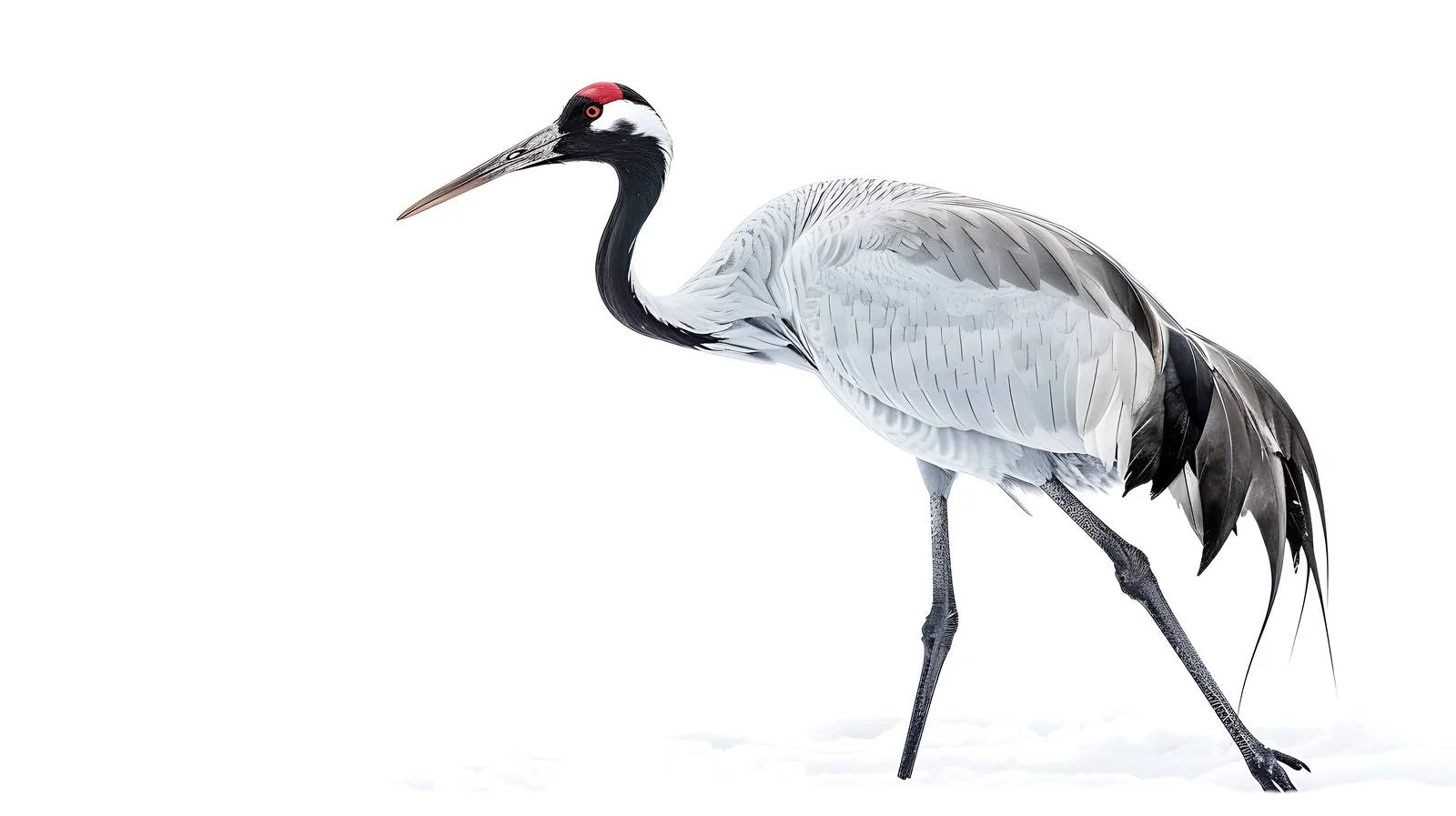Graceful Crane in Winter Solitude — free download from Dotvec