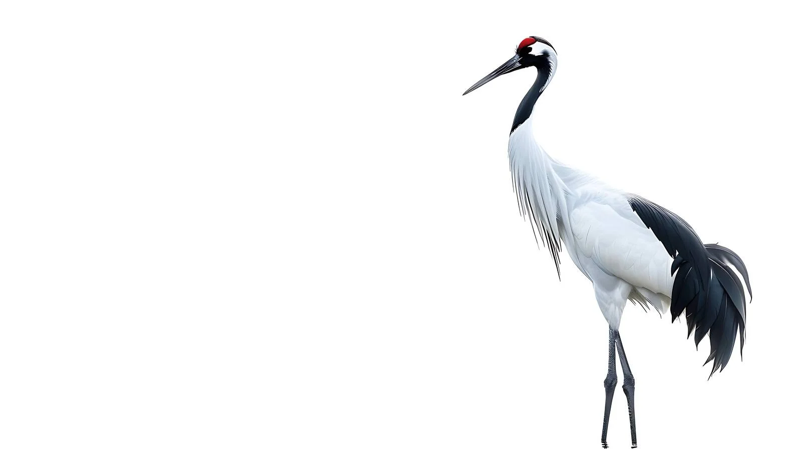 Elegant Crane in Winter Solitude — free download from Dotvec