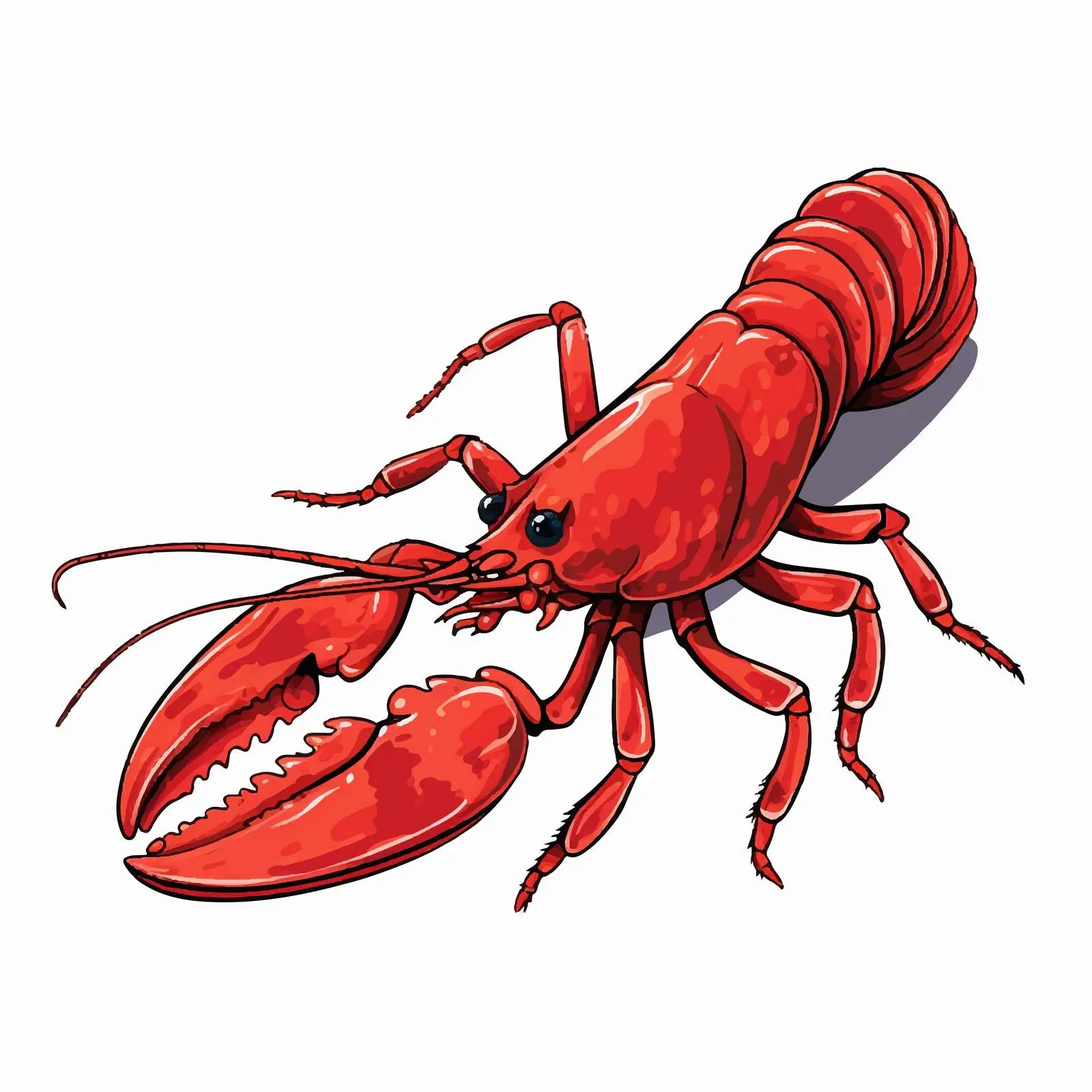 Cartoon Crayfish Vector Illustration Sketch — free download from Dotvec