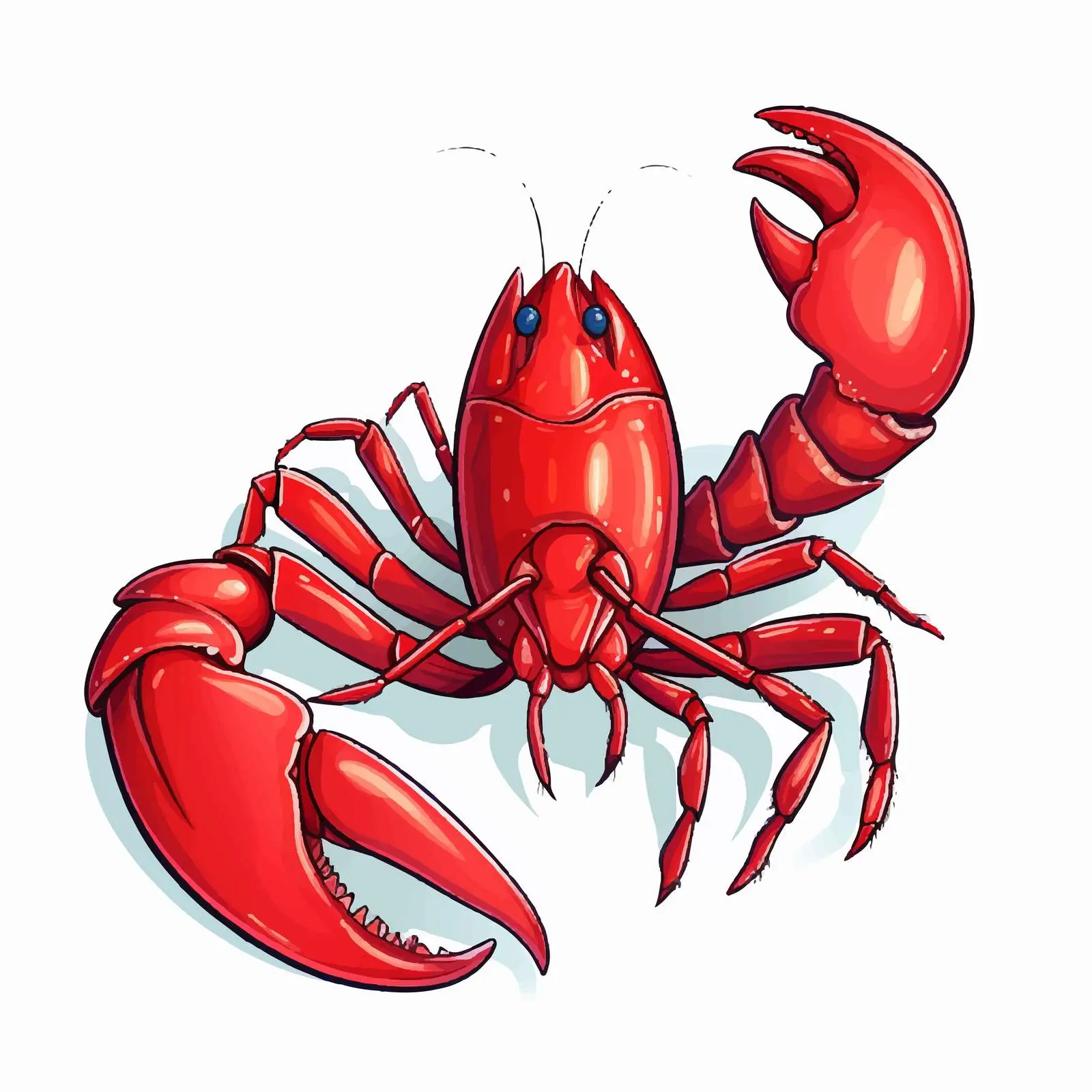 Cute Crayfish Cartoon Vector Illustration — free download from Dotvec