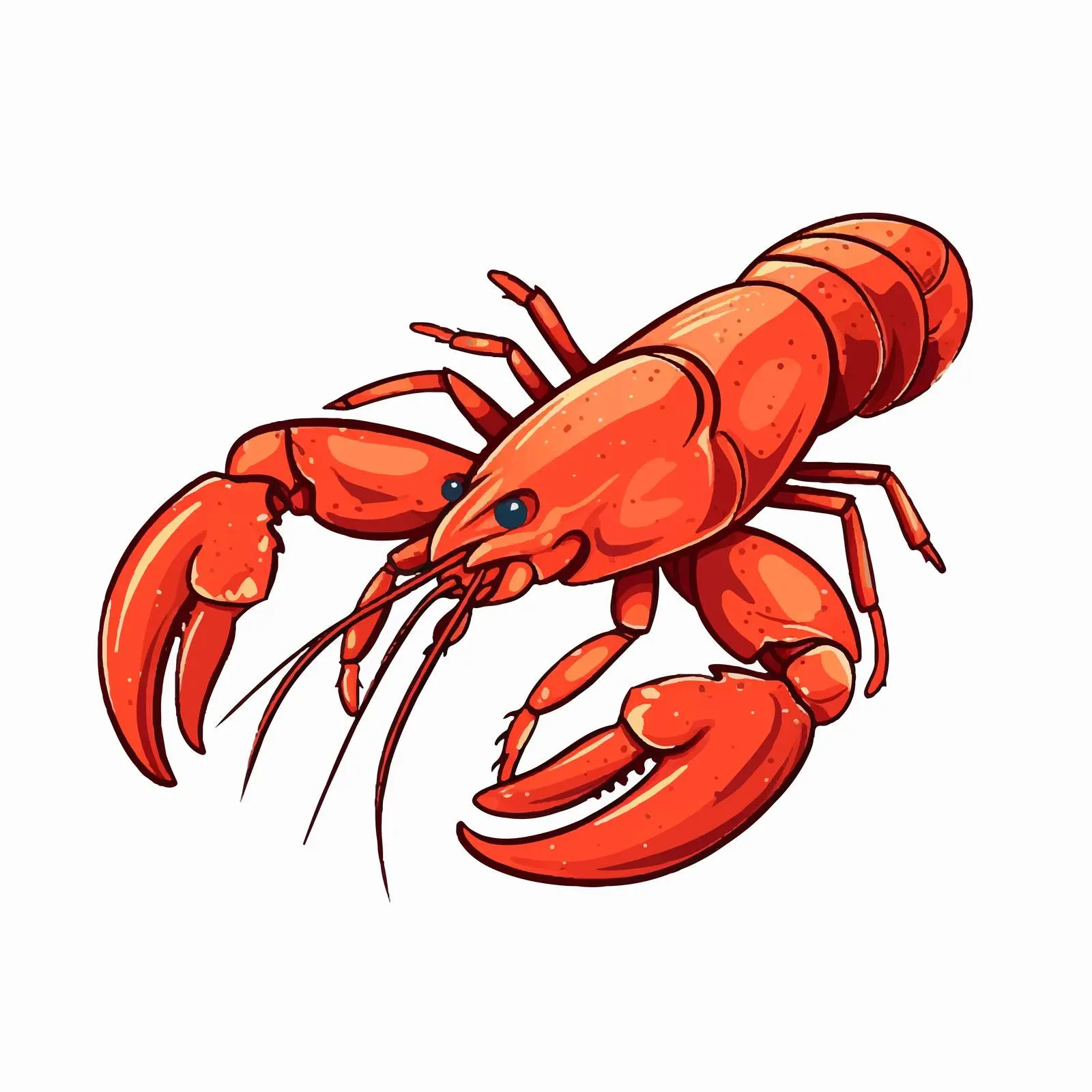 Playful Cartoon Crayfish Vector Illustration — free download from Dotvec