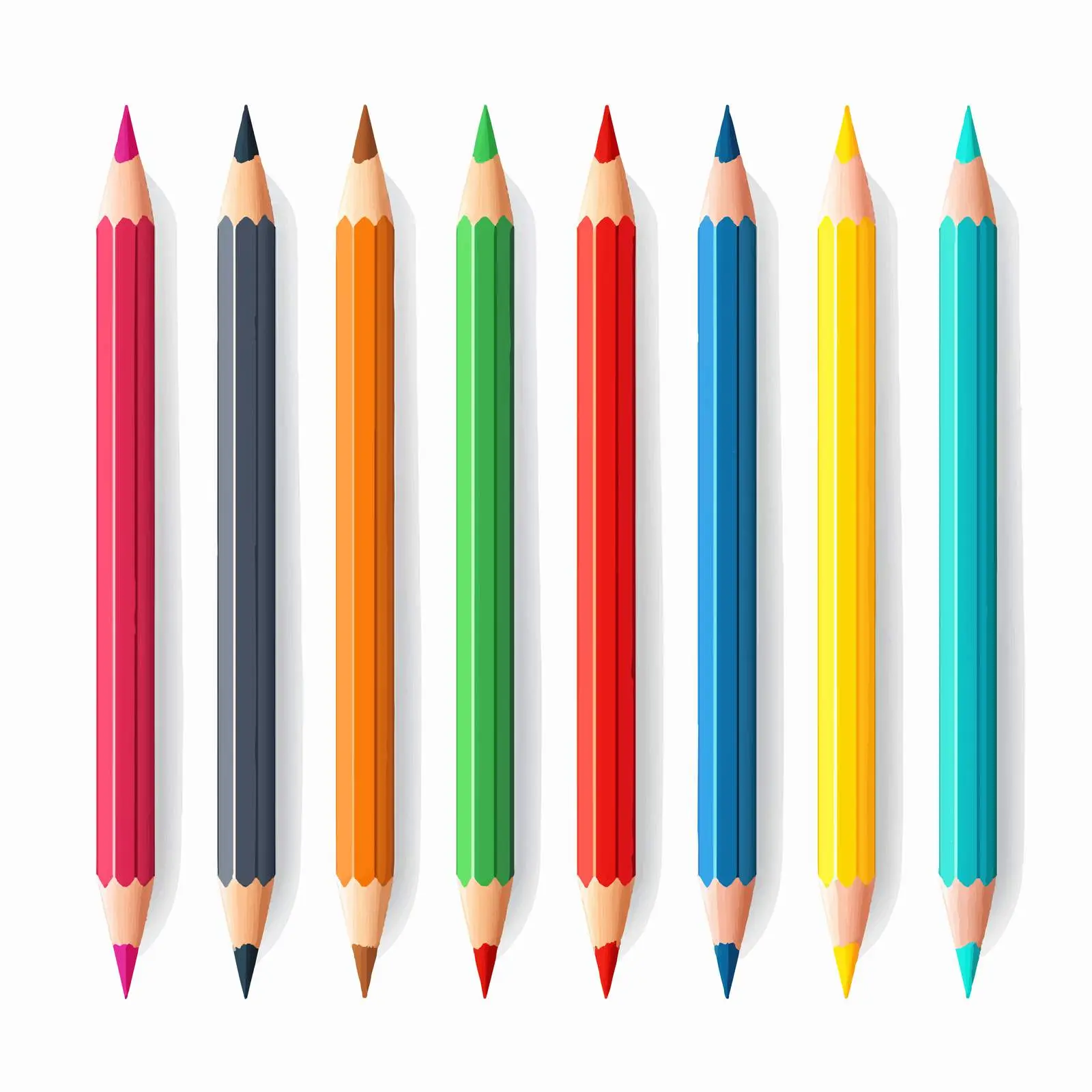 Crayon Line Vector Illustration on White Background — free download from Dotvec