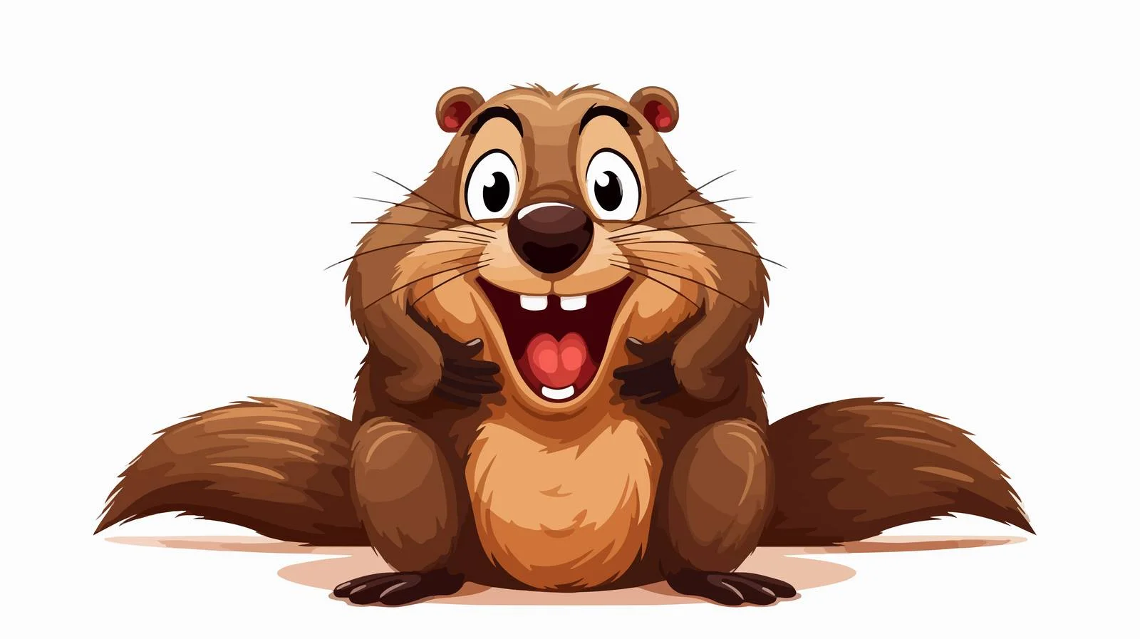 Funny Cartoon Beaver Illustration — free download from Dotvec