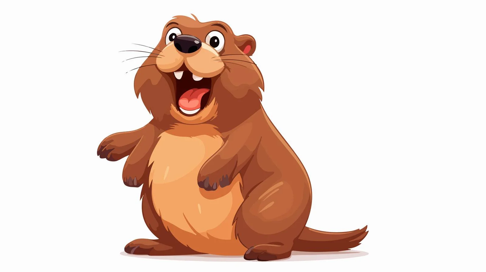 Playful Cartoon Beaver Illustration — free download from Dotvec