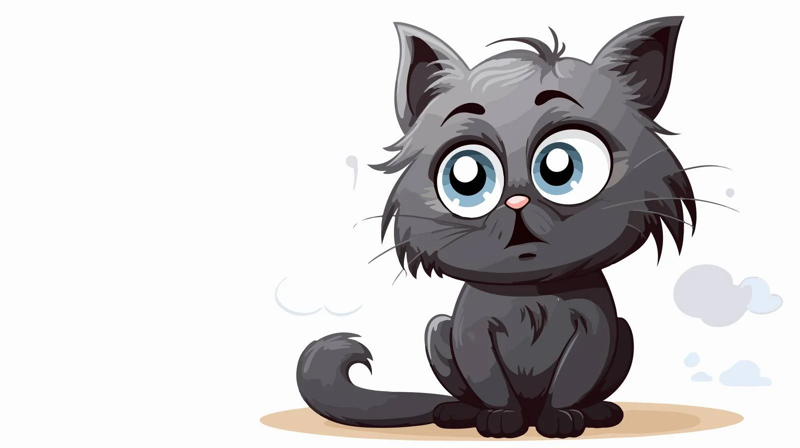 Whimsical Cat with Thought Bubble — free download from Dotvec