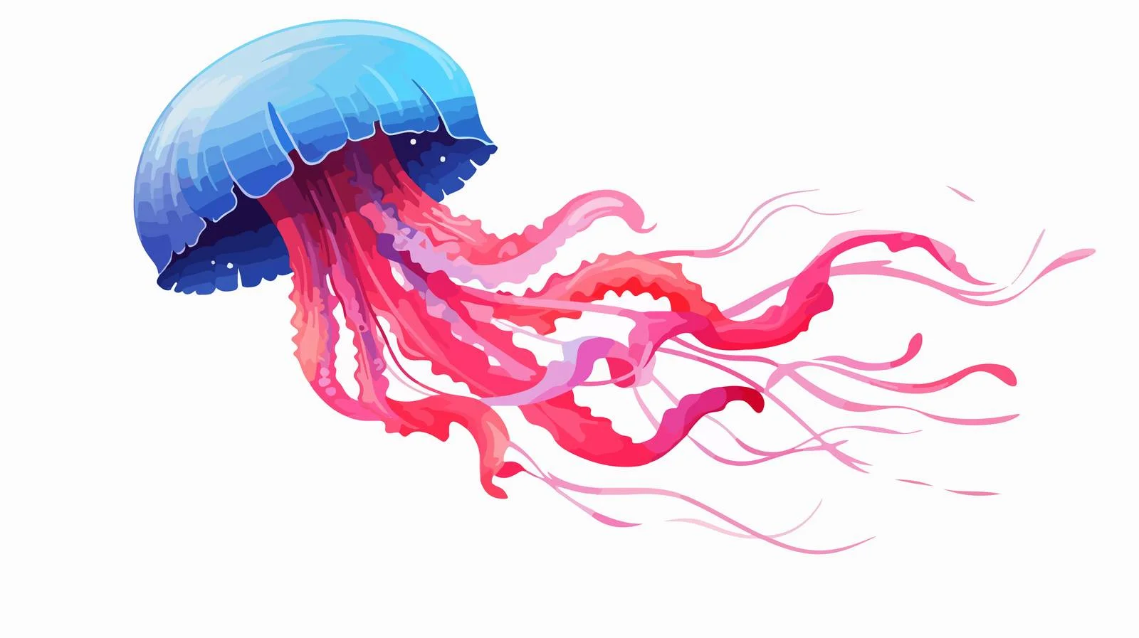 Whimsical Jellyfish Cartoon Illustration — free download from Dotvec