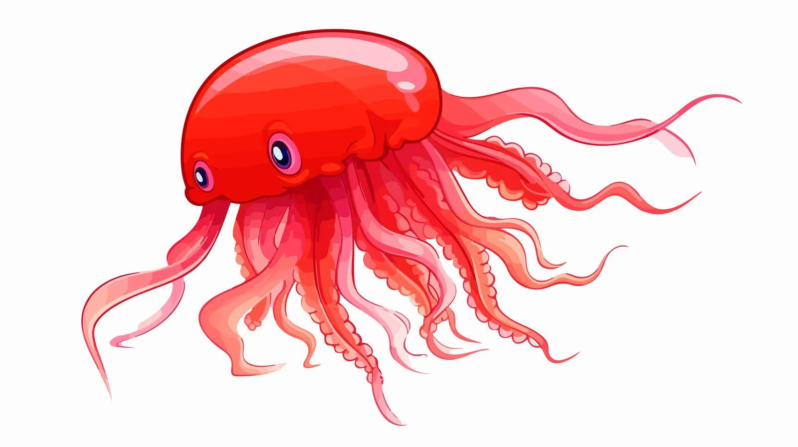 Colorful Cartoon Jellyfish Illustration — free download from Dotvec