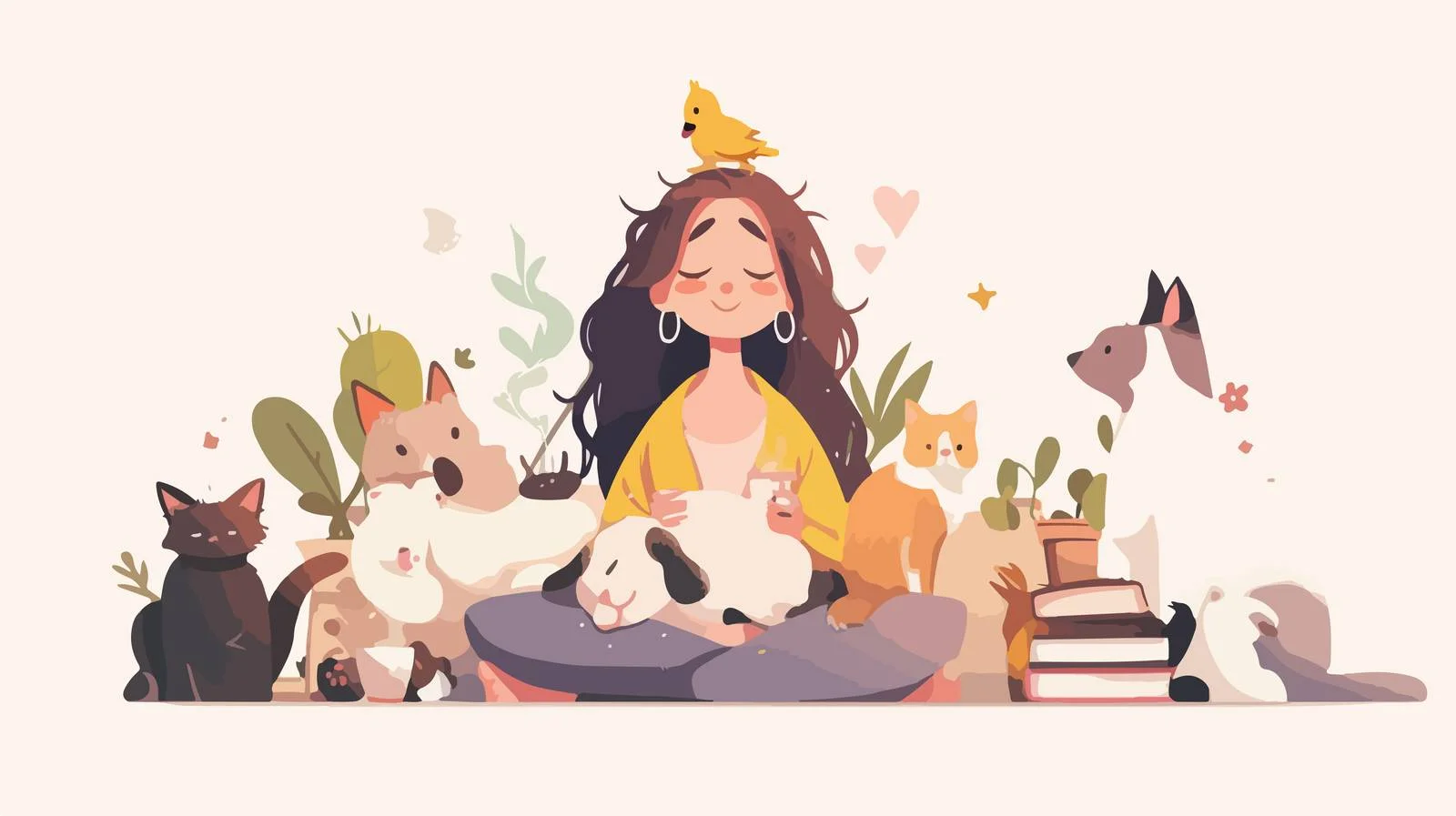 Devoted Cat Enthusiast Engaging in Daily Routine — free download from Dotvec