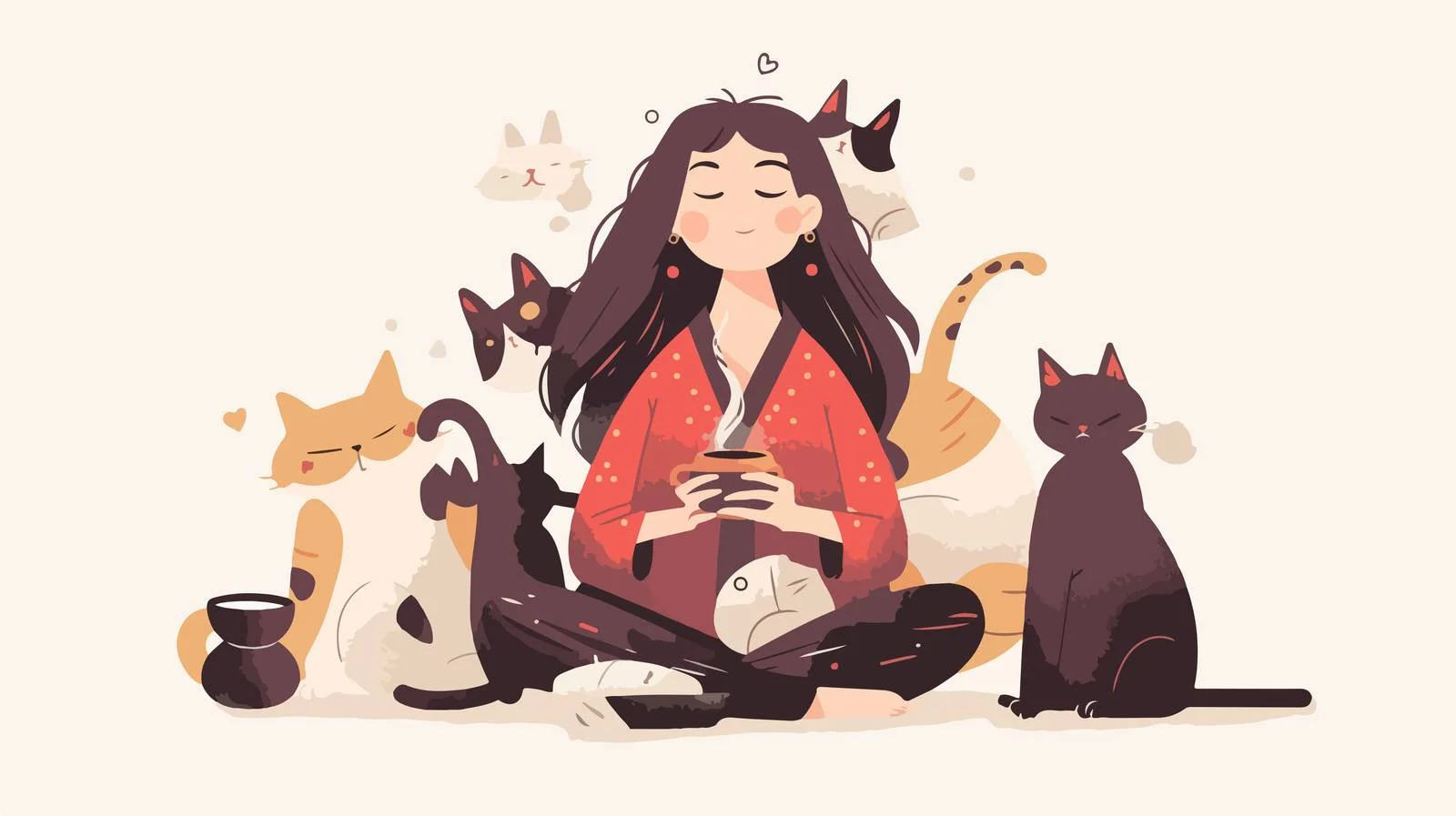 Dedicated Cat Enthusiast's Daily Routine – free crazy image from Dotvec