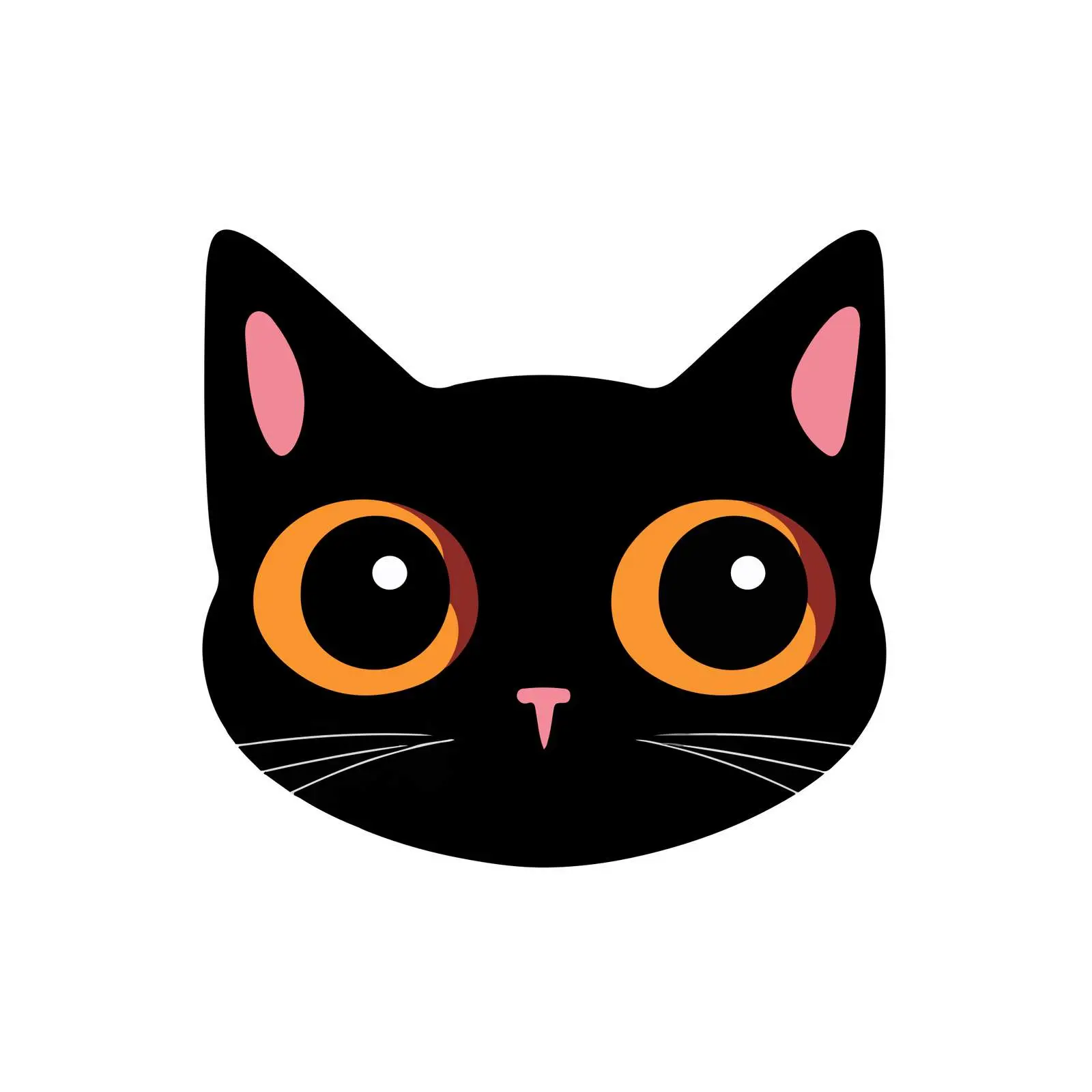 Cat Face Flat Icon on White Background — free download from Dotvec