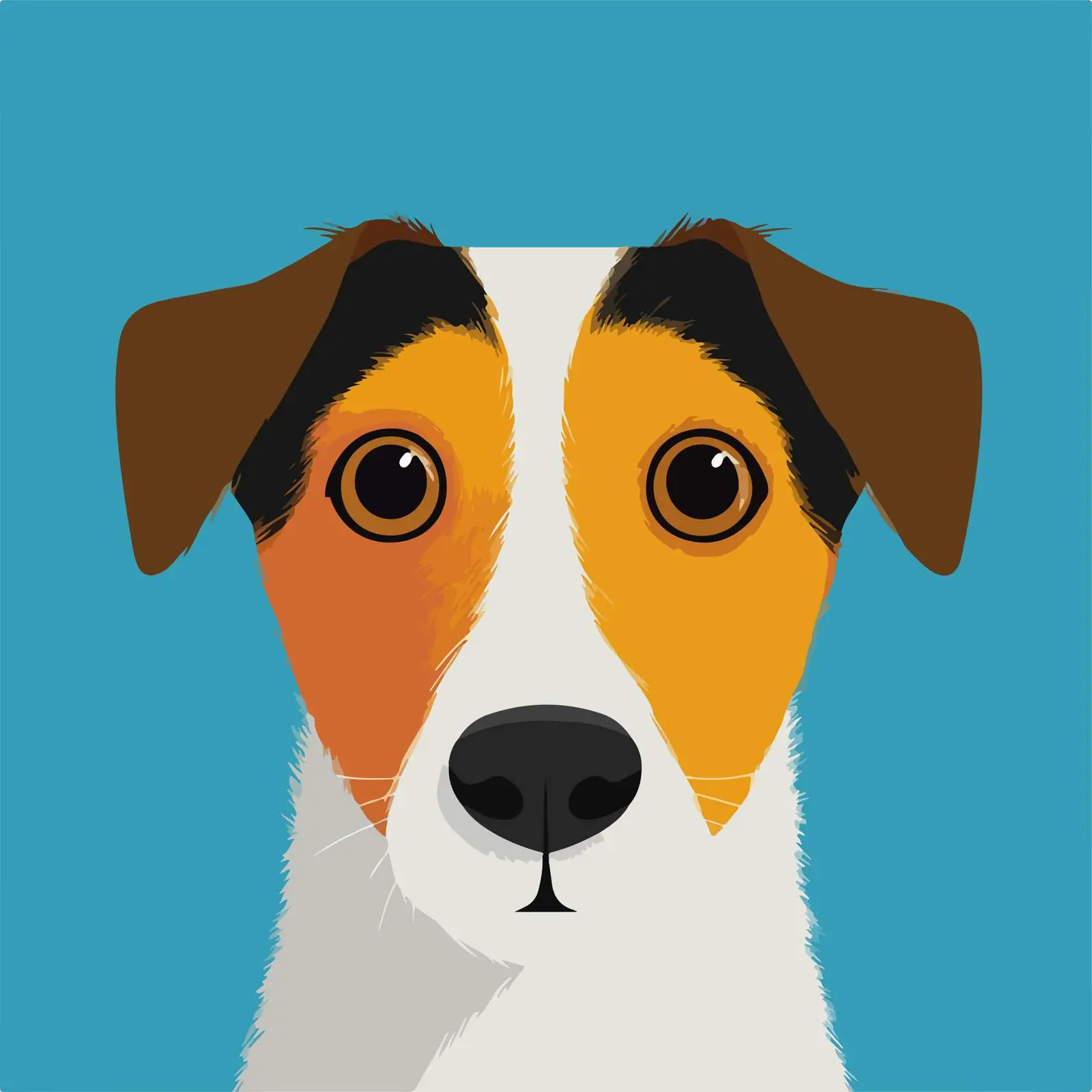 Flat Dog Face Icon — free download from Dotvec