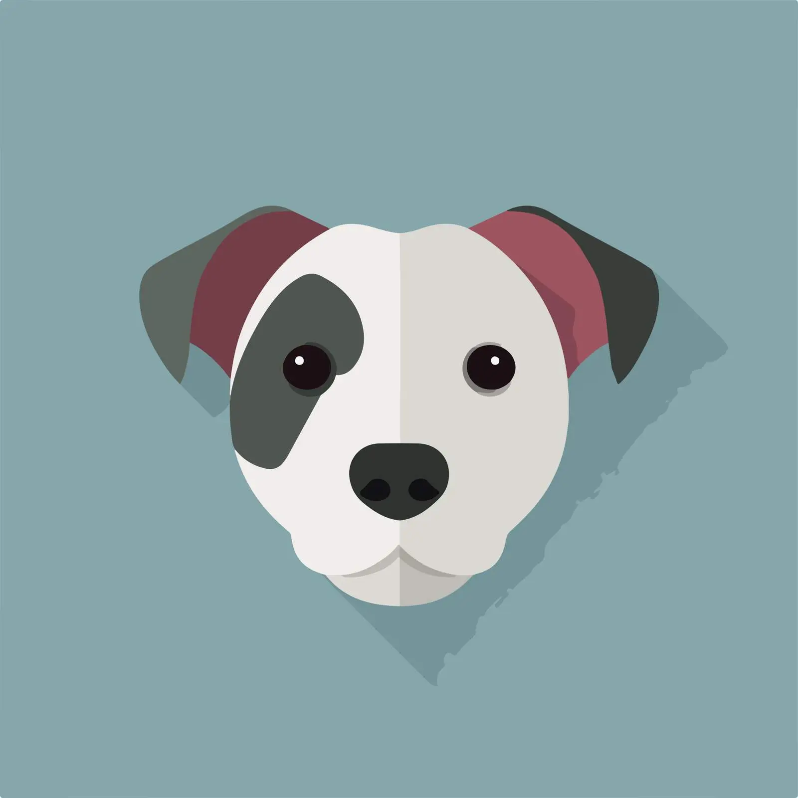 Dog Face Flat Icon Design — free download from Dotvec