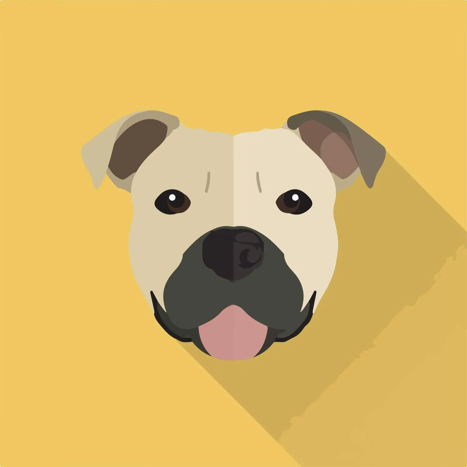 Dog Face Flat Icon Design — free download from Dotvec