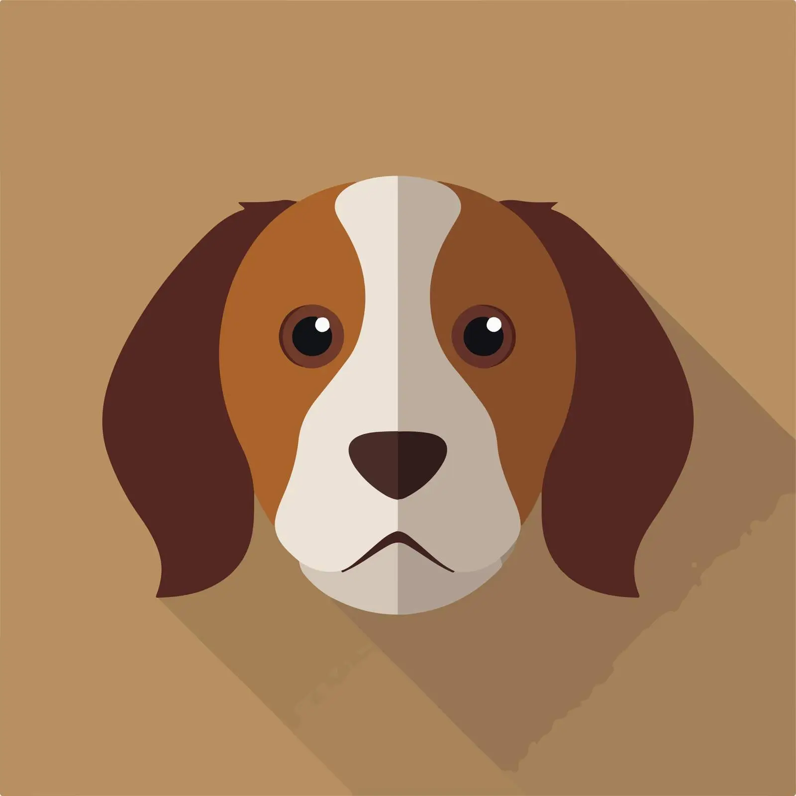 Dog Face Flat Icon Design — free download from Dotvec