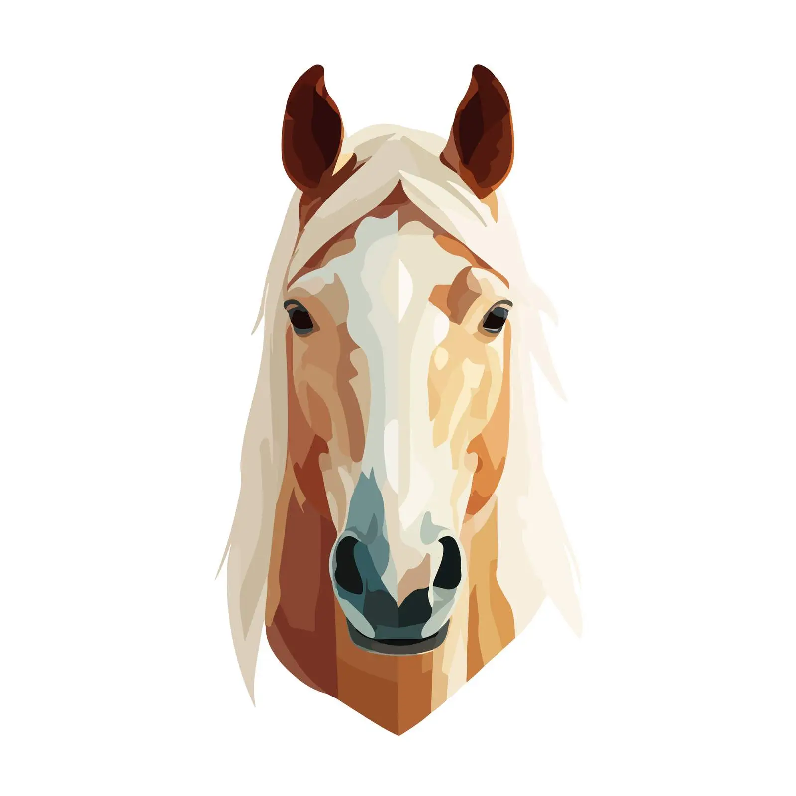 Horse Face Flat Icon on White Background — free download from Dotvec