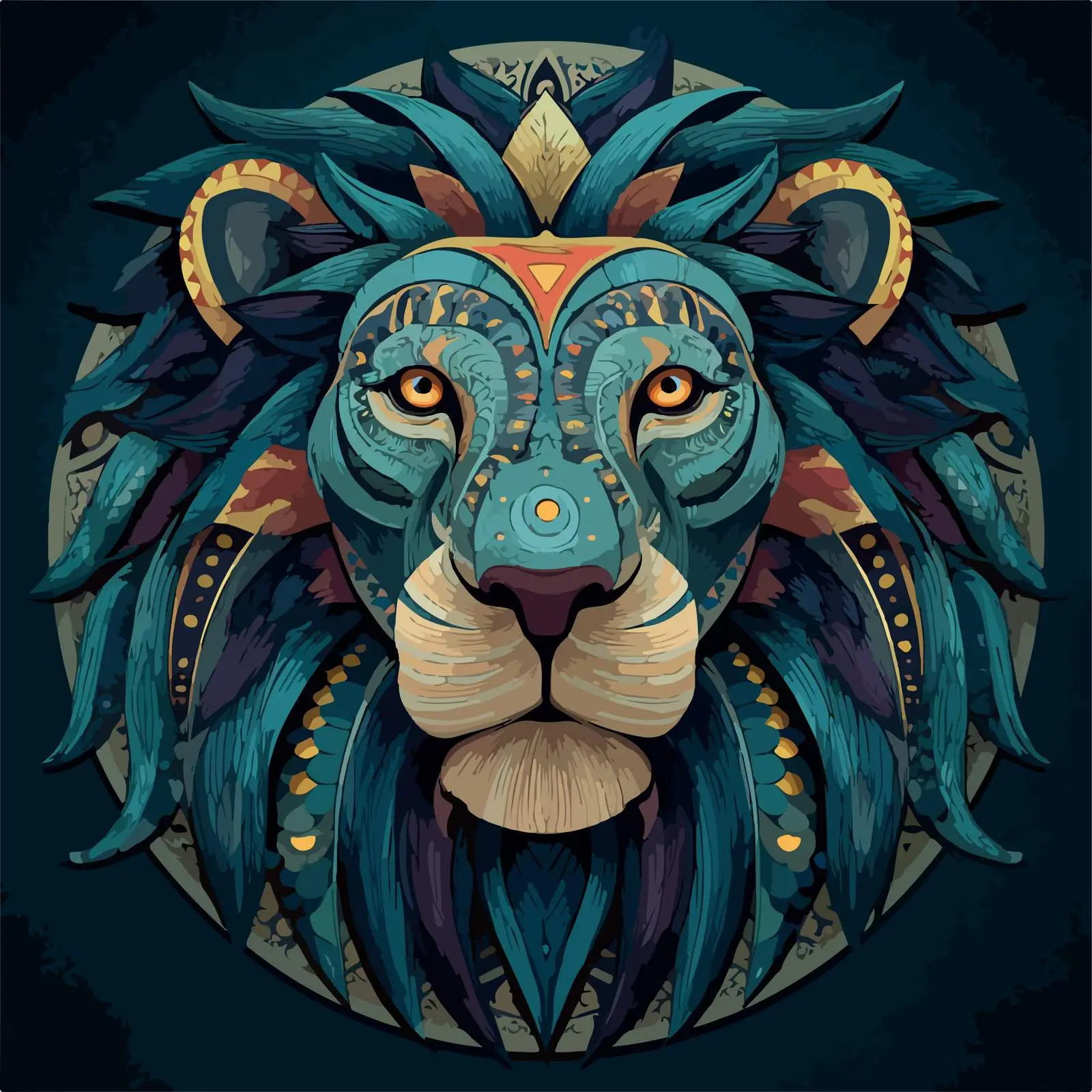 Lion Face Icon — free download from Dotvec
