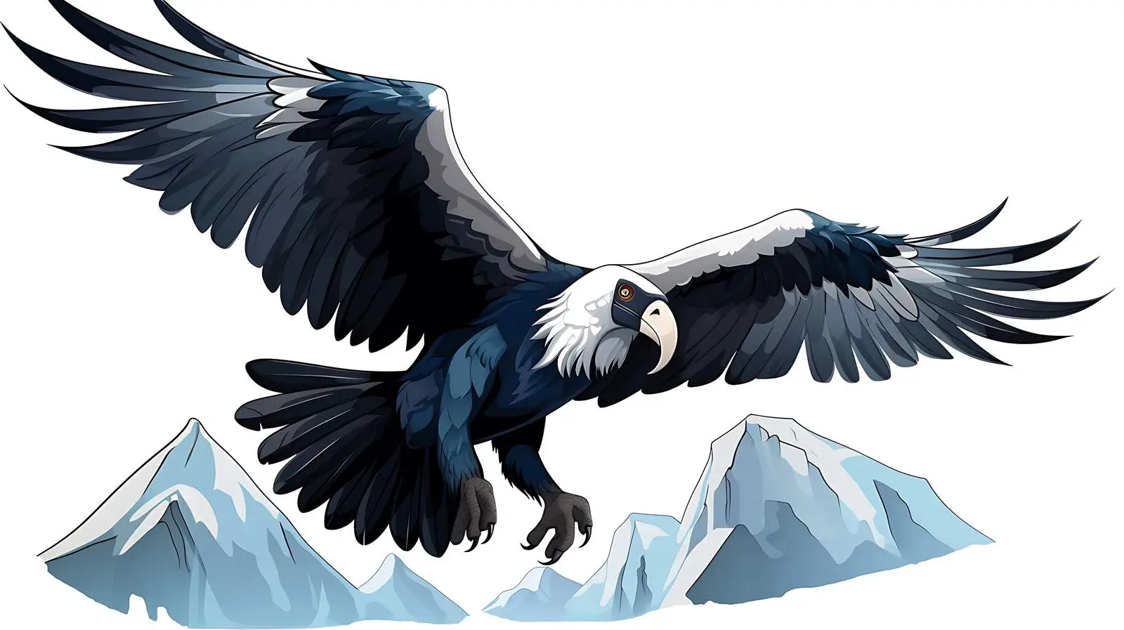 Andean Condor Cartoon Illustration Vector Design — free download from Dotvec