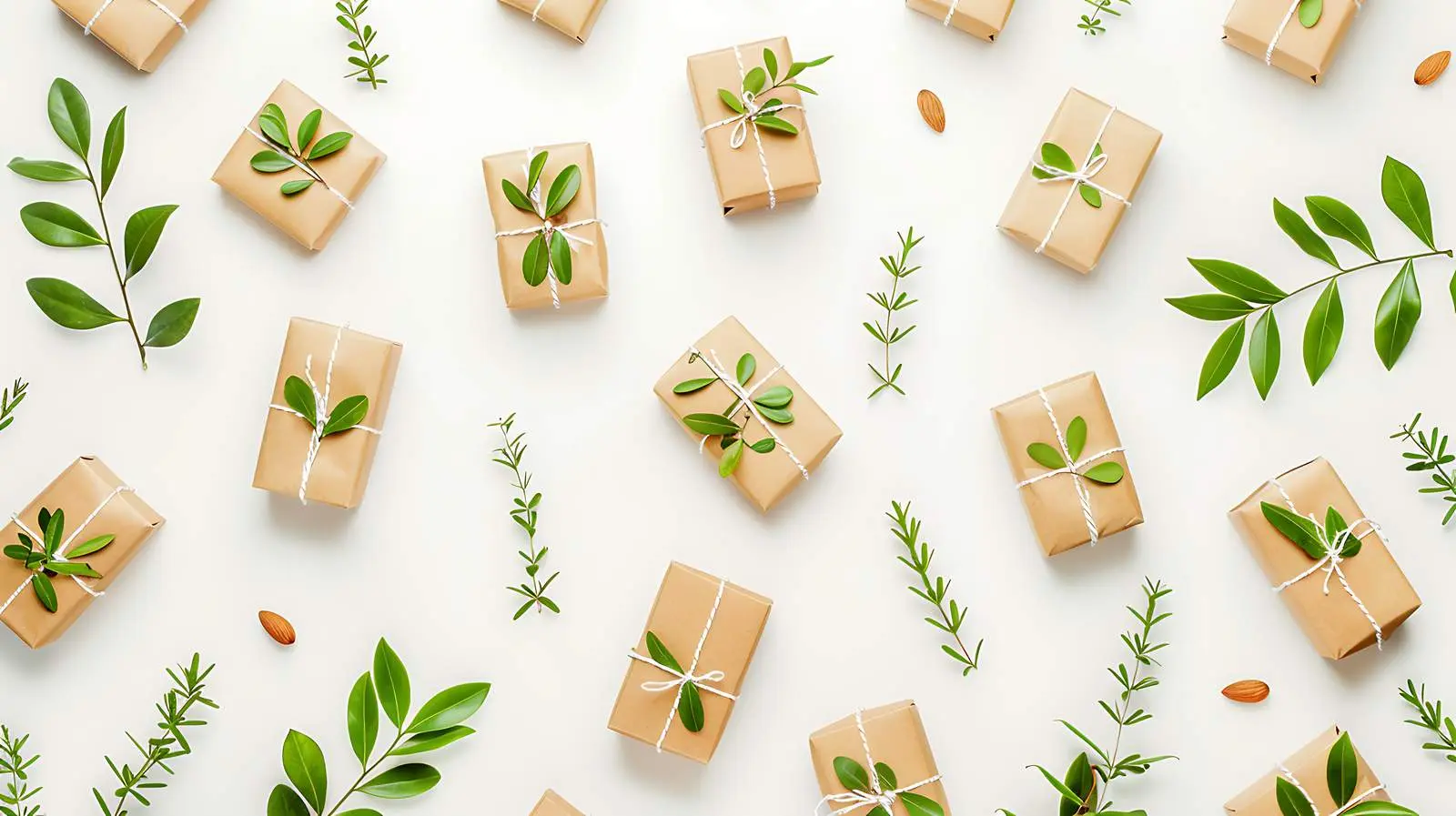 Creative Arrangement of Craft Boxes and Greenery – free craft supplies image from Dotvec