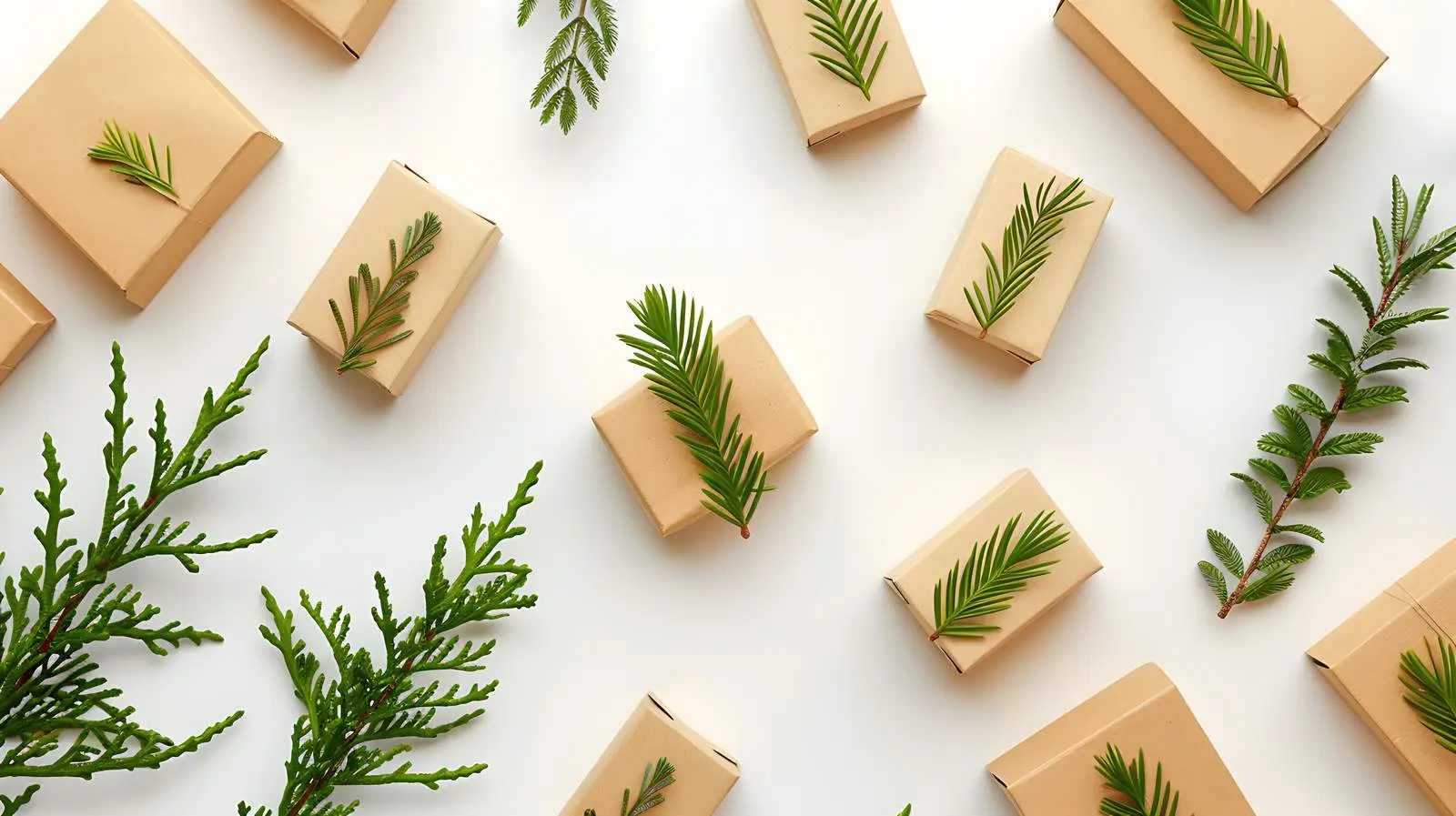 Creative Craft Box Arrangement with Green Accents – free studio image from Dotvec