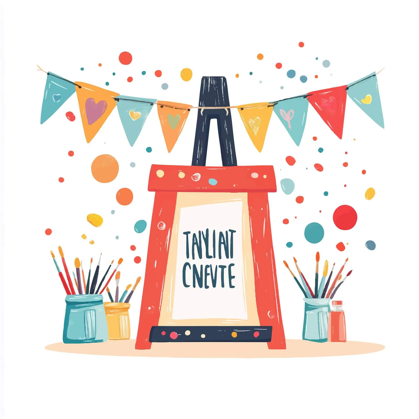 Creative Art Center Flat Vector Logo – free art workshop image from Dotvec