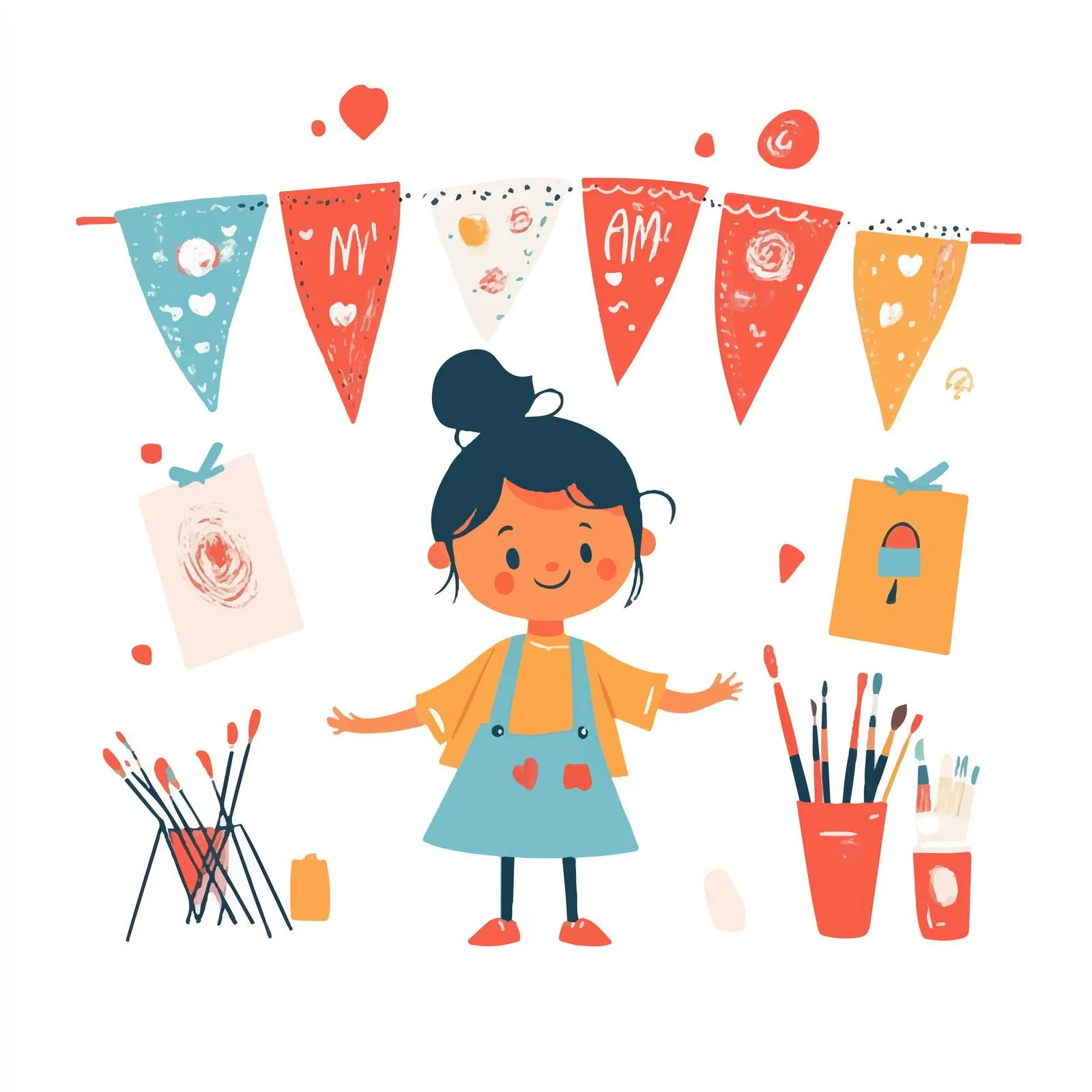 Creative Art Center Vector Logo for Drawing Lessons – free art workshop image from Dotvec