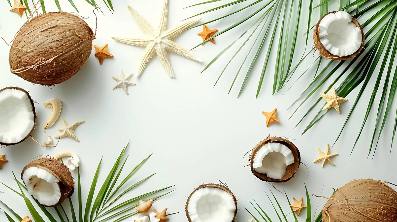 Tropical Coconut Palm Beach Concept Image — free download from Dotvec