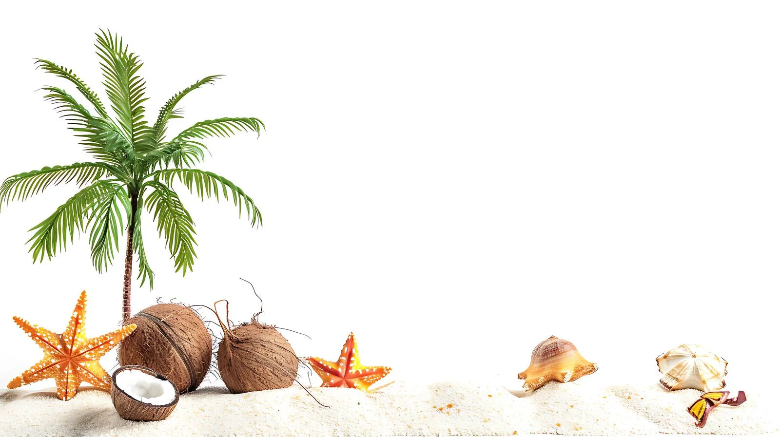 Tropical Beach Coconut Palm Tree Concept — free download from Dotvec