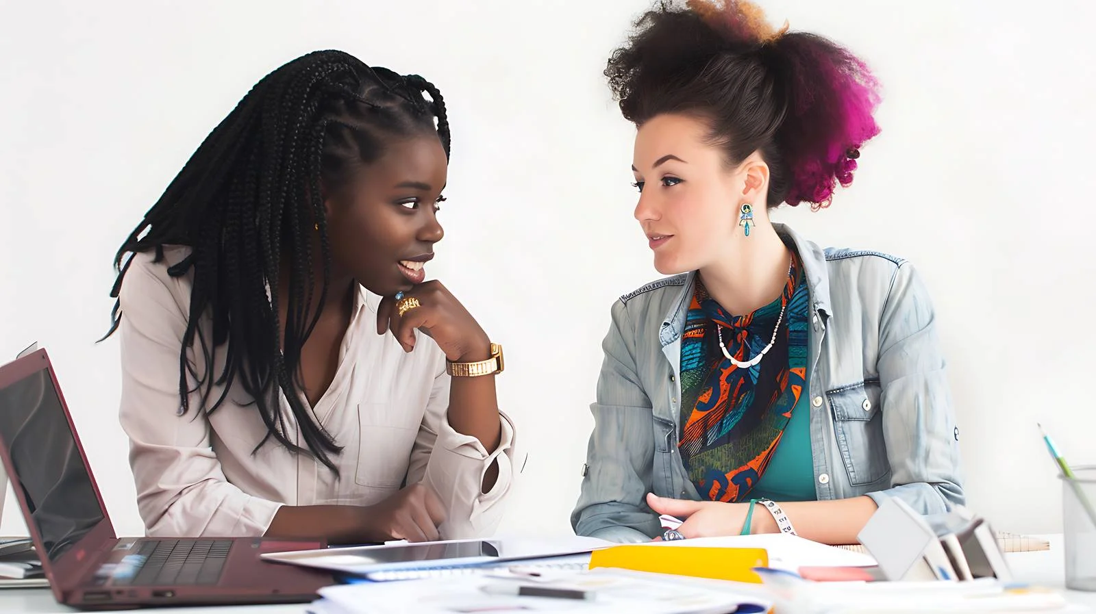 Collaborative Businesswomen in Office Setting — free download from Dotvec