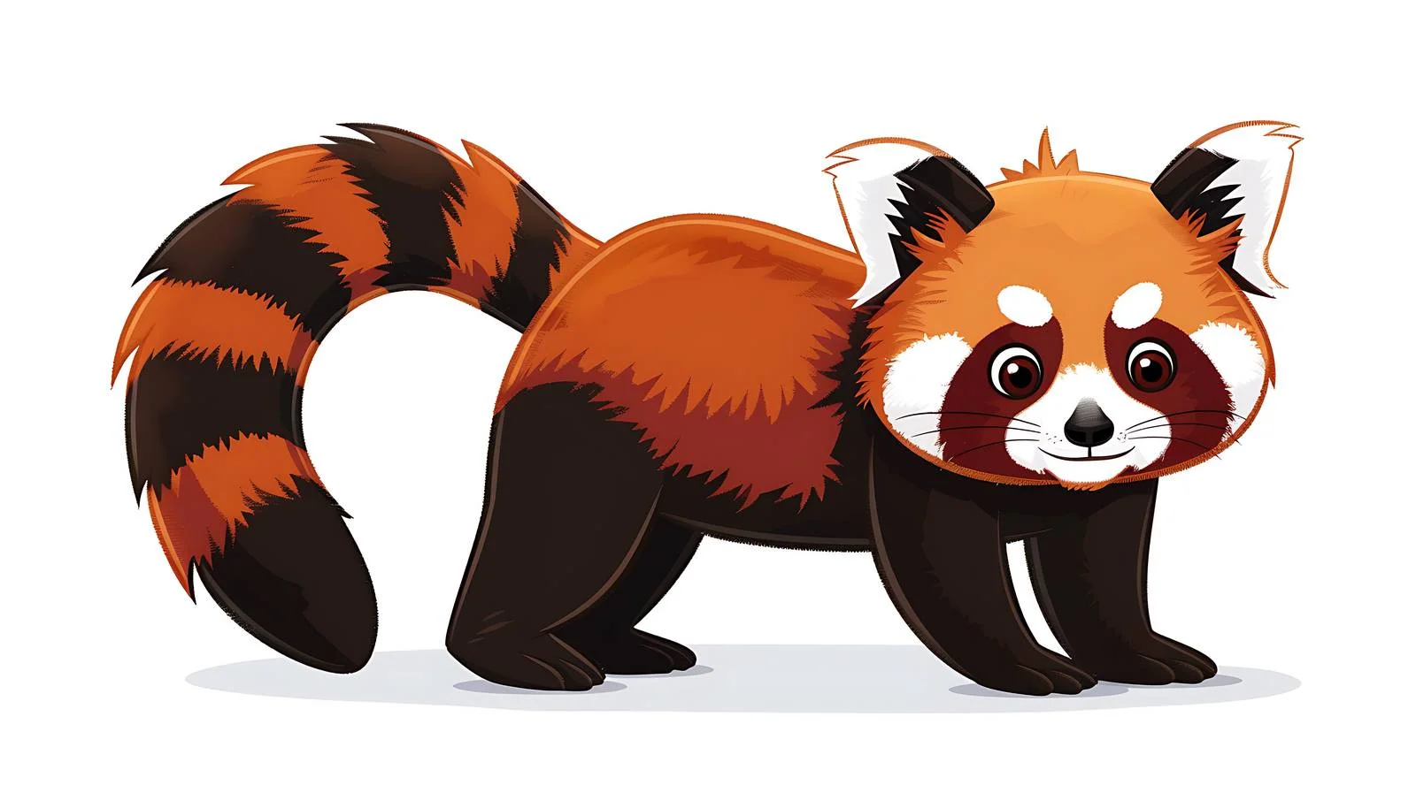 Red Panda Cartoon Illustration — free download from Dotvec