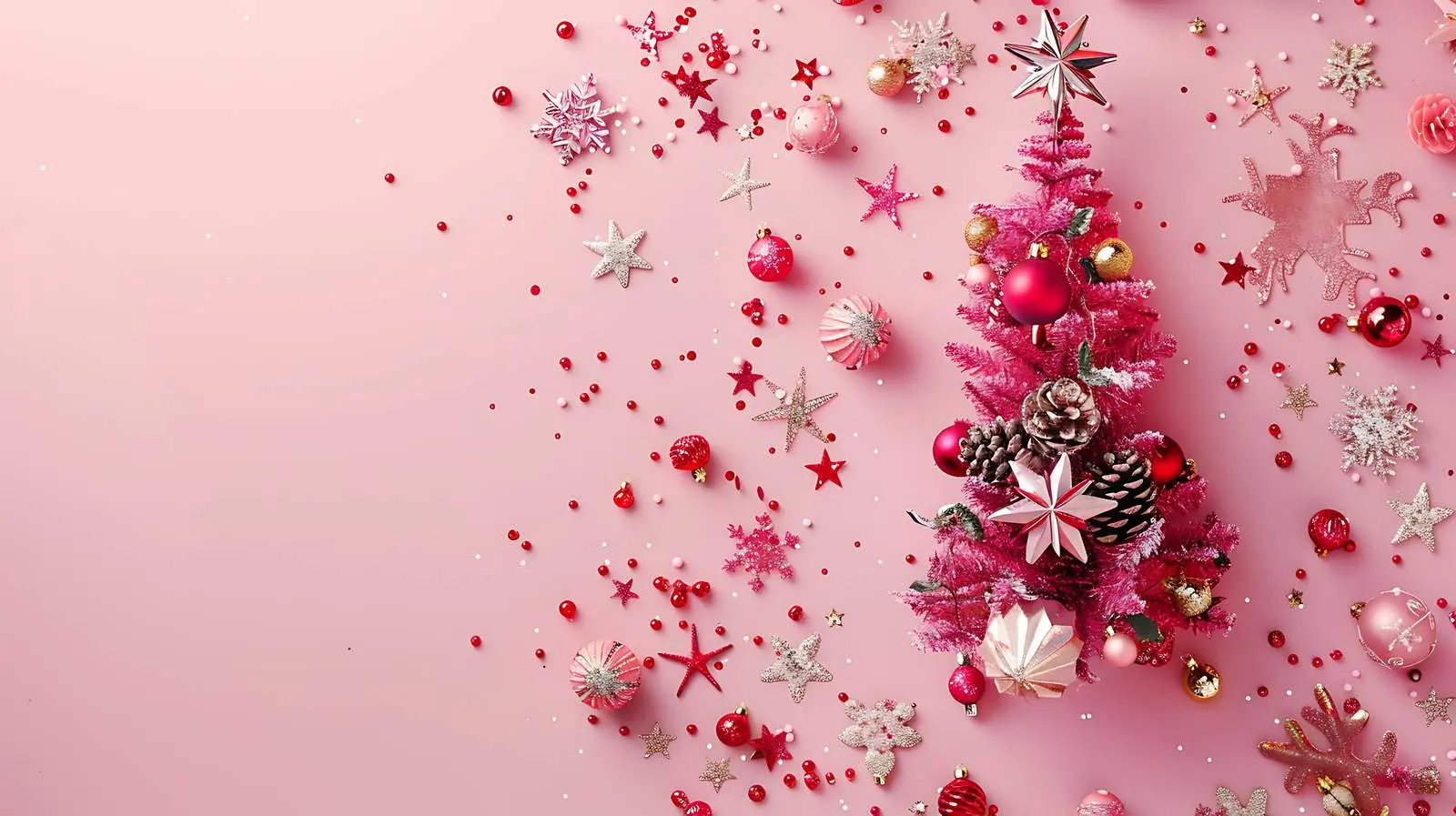 Creative Christmas Tree Made of Holiday Decorations — free download from Dotvec