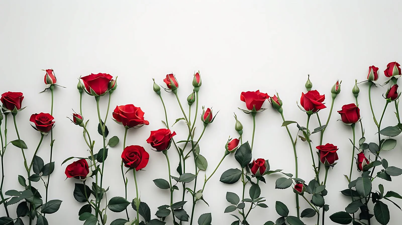 Elegant Red Rose Composition on White Background — free download from Dotvec