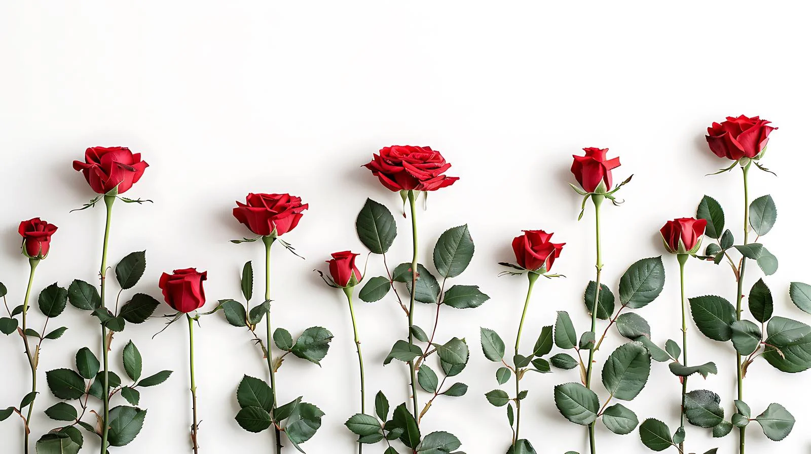 Elegant Red Roses on White Background — free download from Dotvec