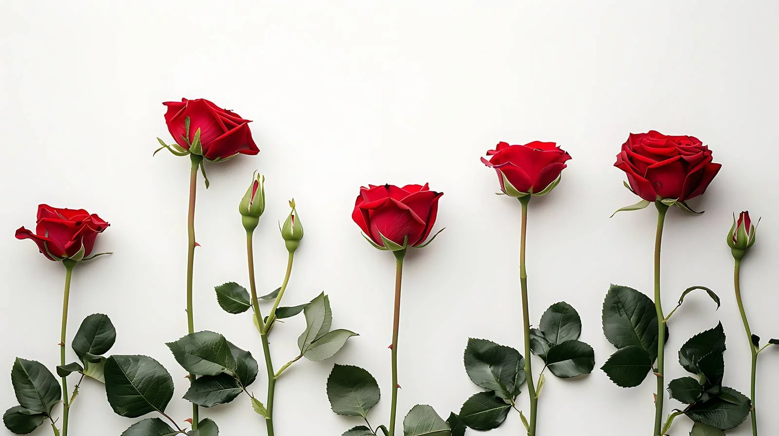 Elegant Red Rose Flowers on White Background — free download from Dotvec