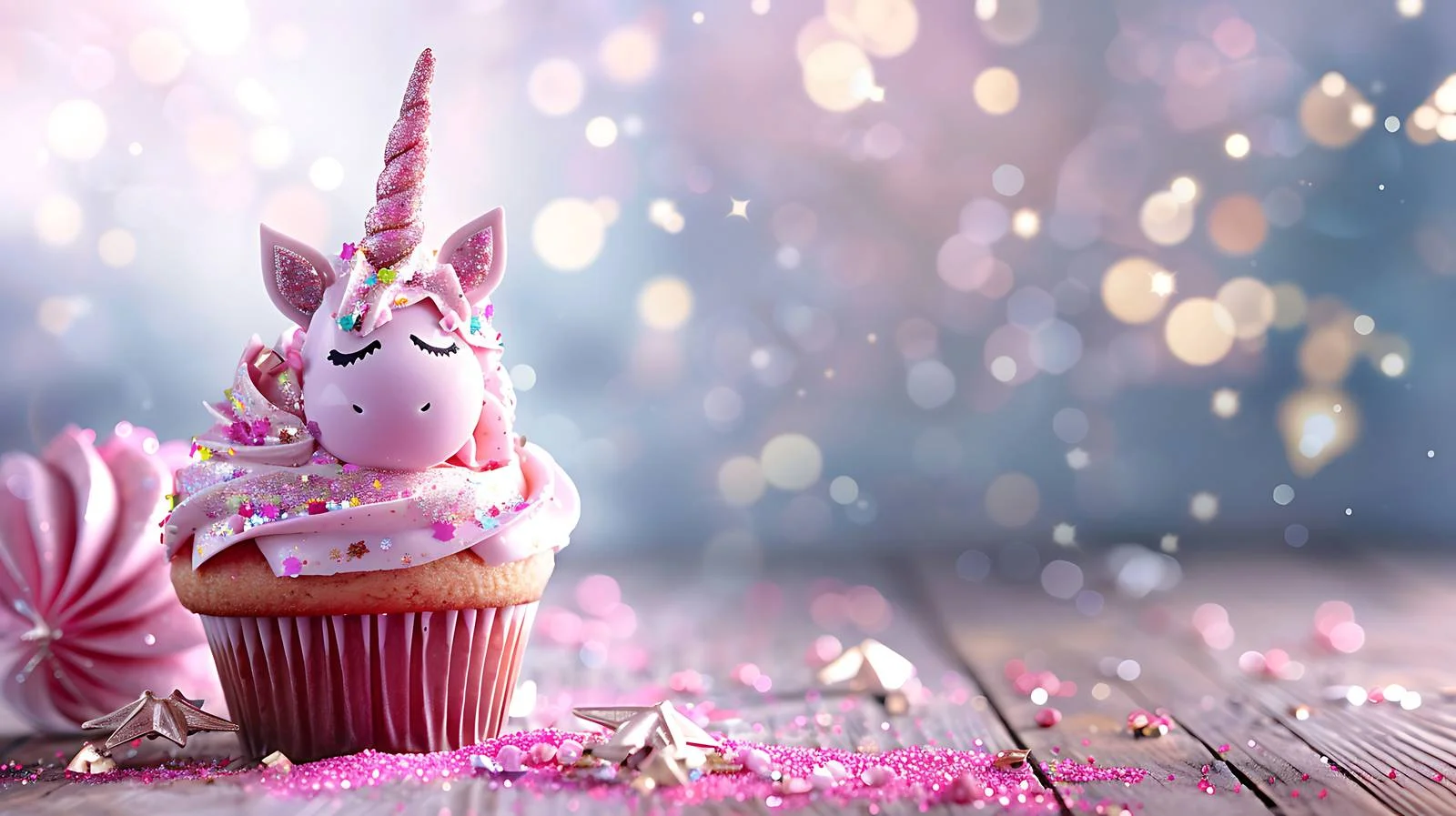 Whimsical Unicorn and Glitter Composition — free download from Dotvec