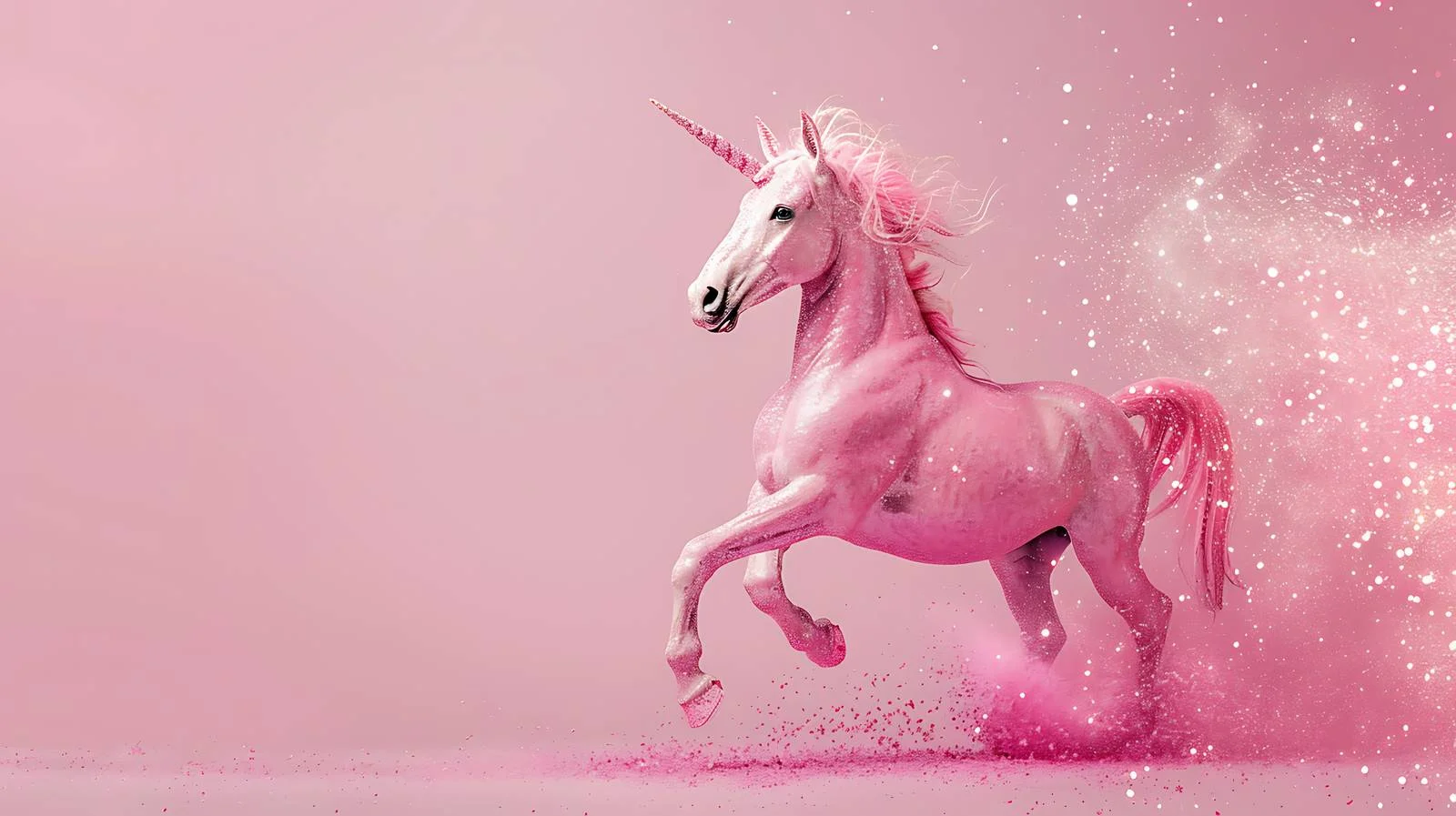 Magical Glitter Unicorn Composition on Pink — free download from Dotvec