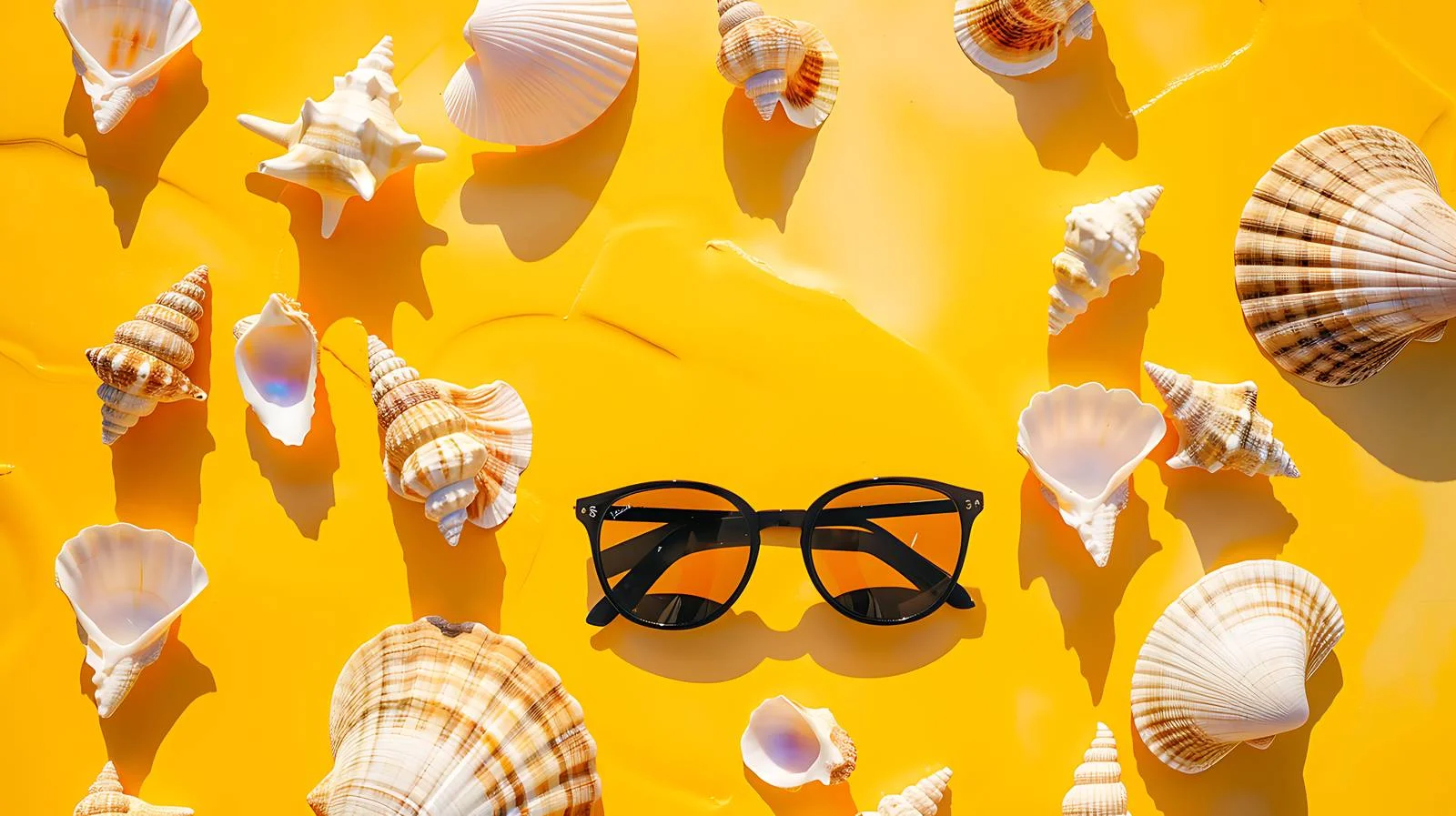 Seaside Composition with Sunglasses — free download from Dotvec